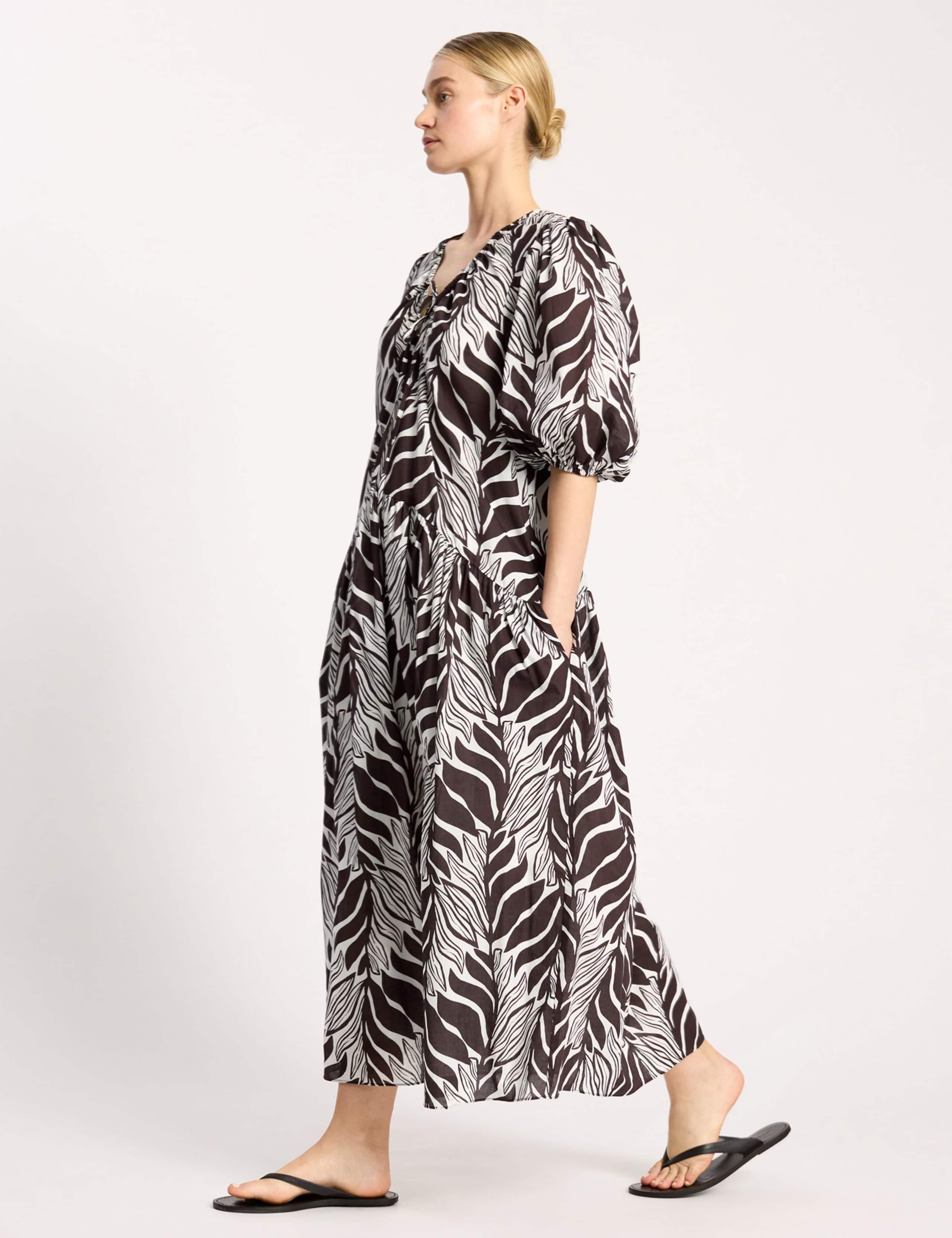 Pure Cotton Floral Maxi Relaxed Smock Dress 5 of 6