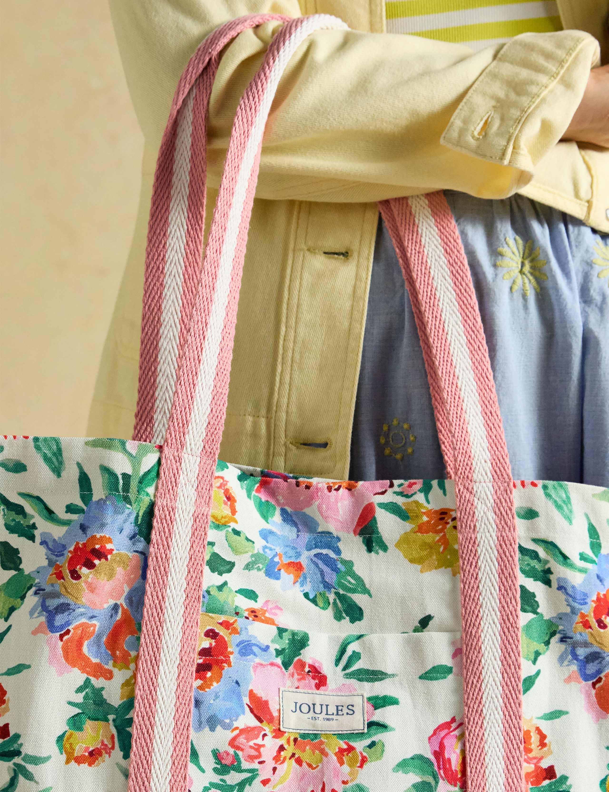 Pure Cotton Canvas Ditsy Floral Tote Bag 3 of 9