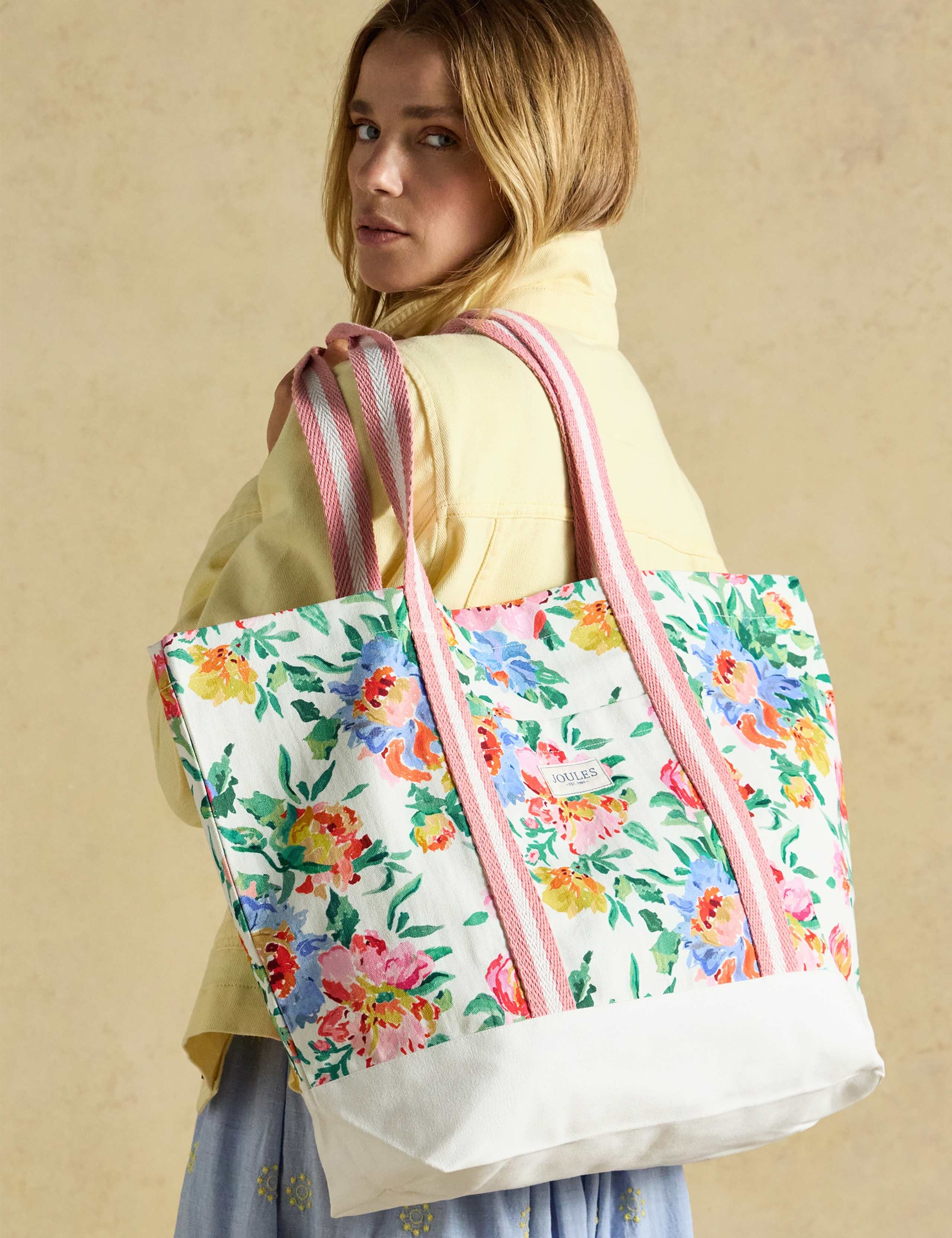 Pure Cotton Canvas Ditsy Floral Tote Bag 6 of 9