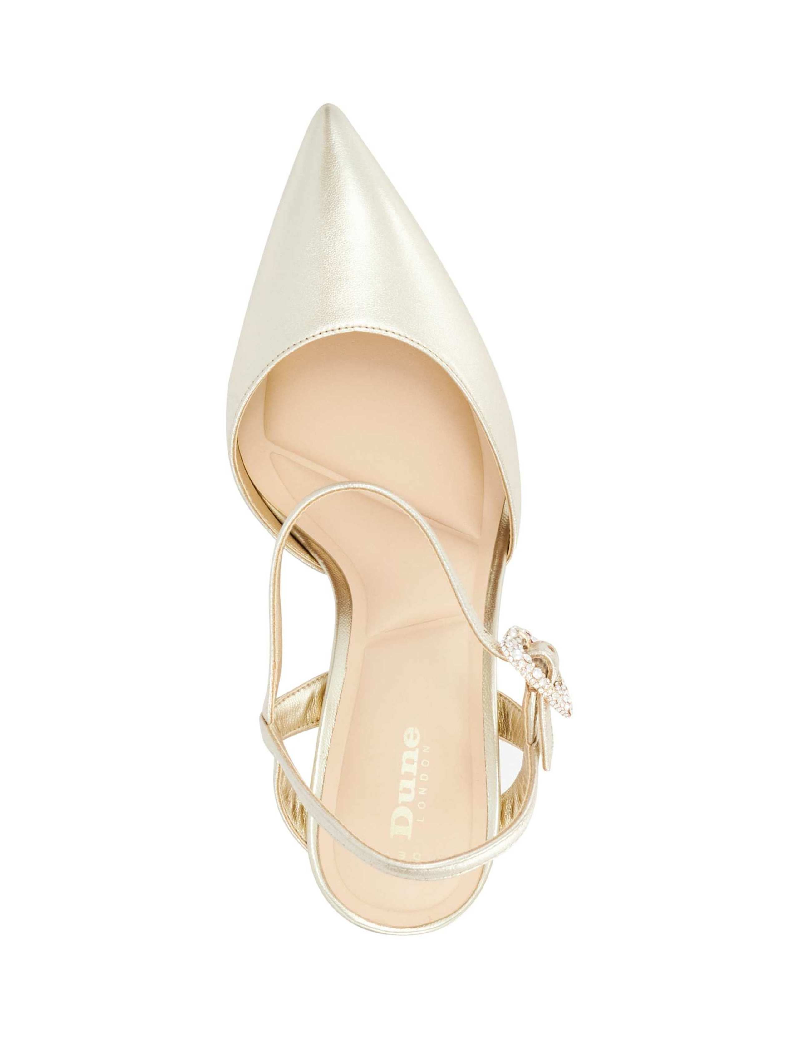 Leather Cross Strap Pointed Toe Stiletto Court Shoes 2 of 5