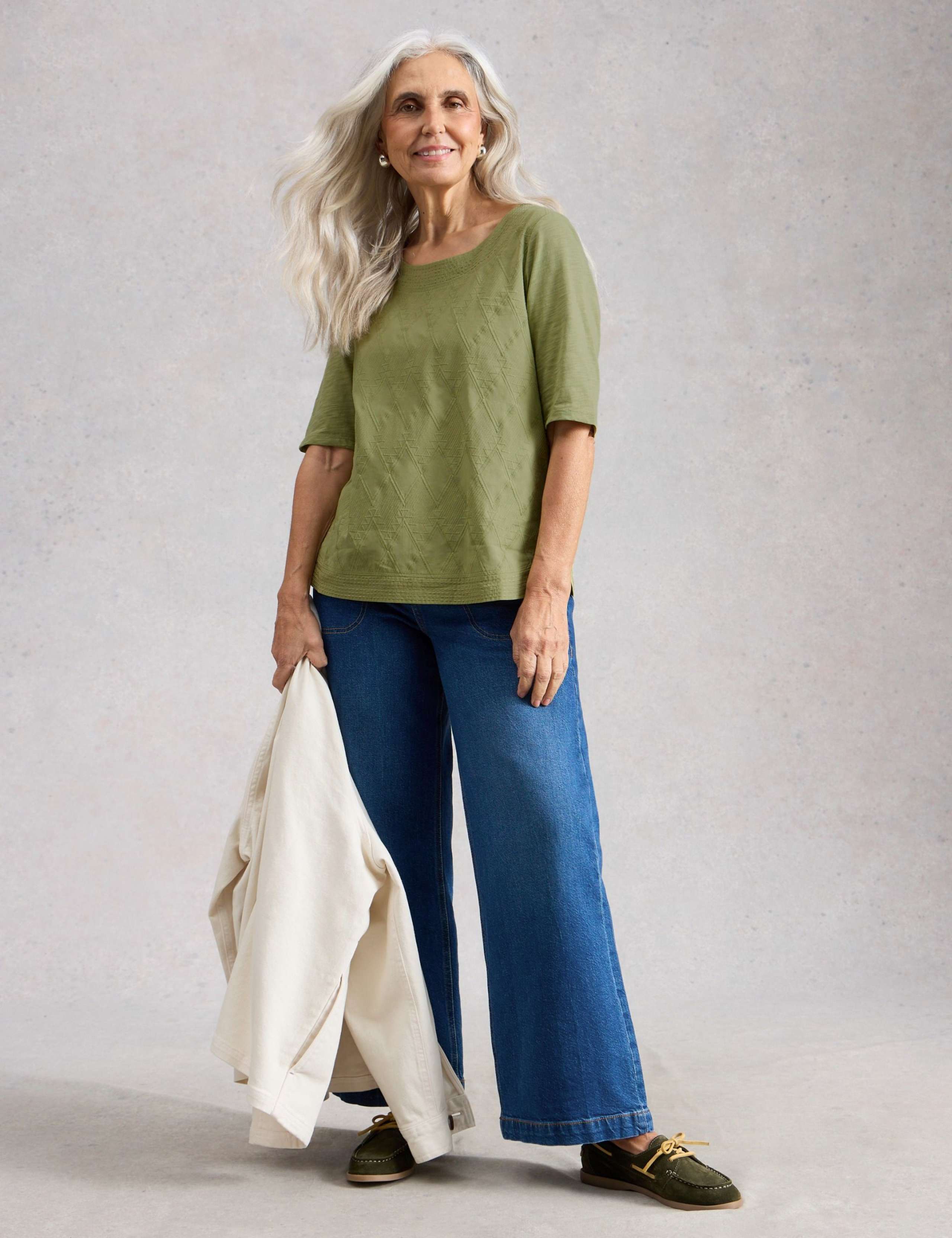 Pure Cotton Embroidered Top 1 of 6