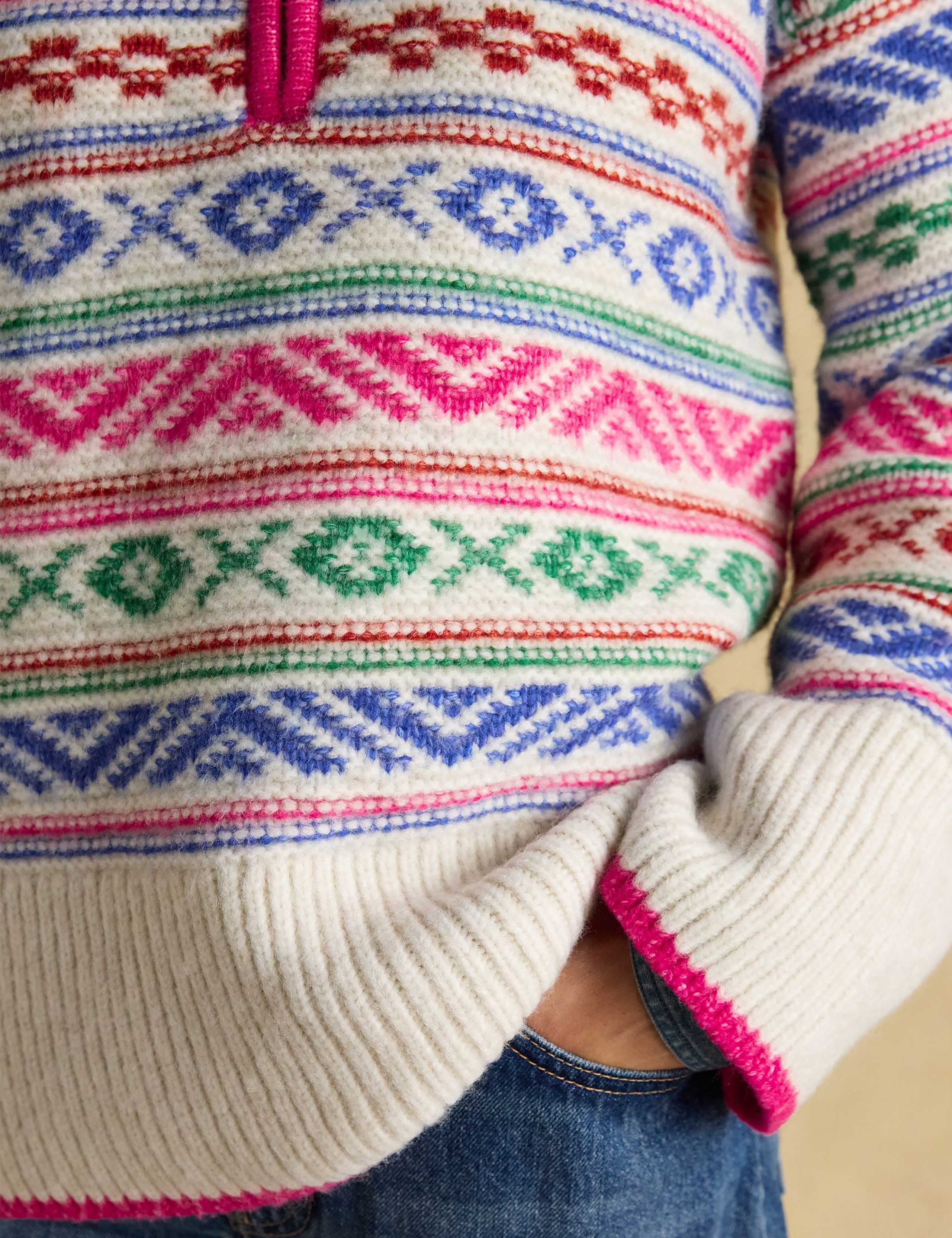 Fair Isle Funnel Neck Half Zip Jumper 5 of 7