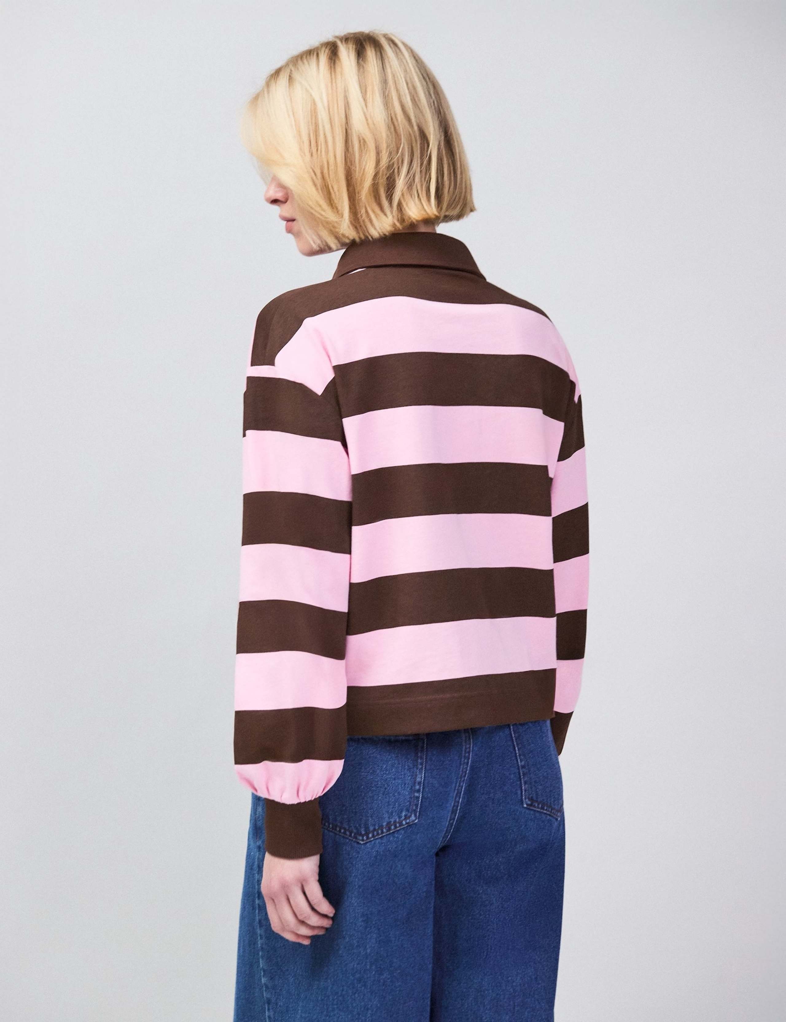 Pure Cotton Striped Relaxed Polo Shirt 3 of 6