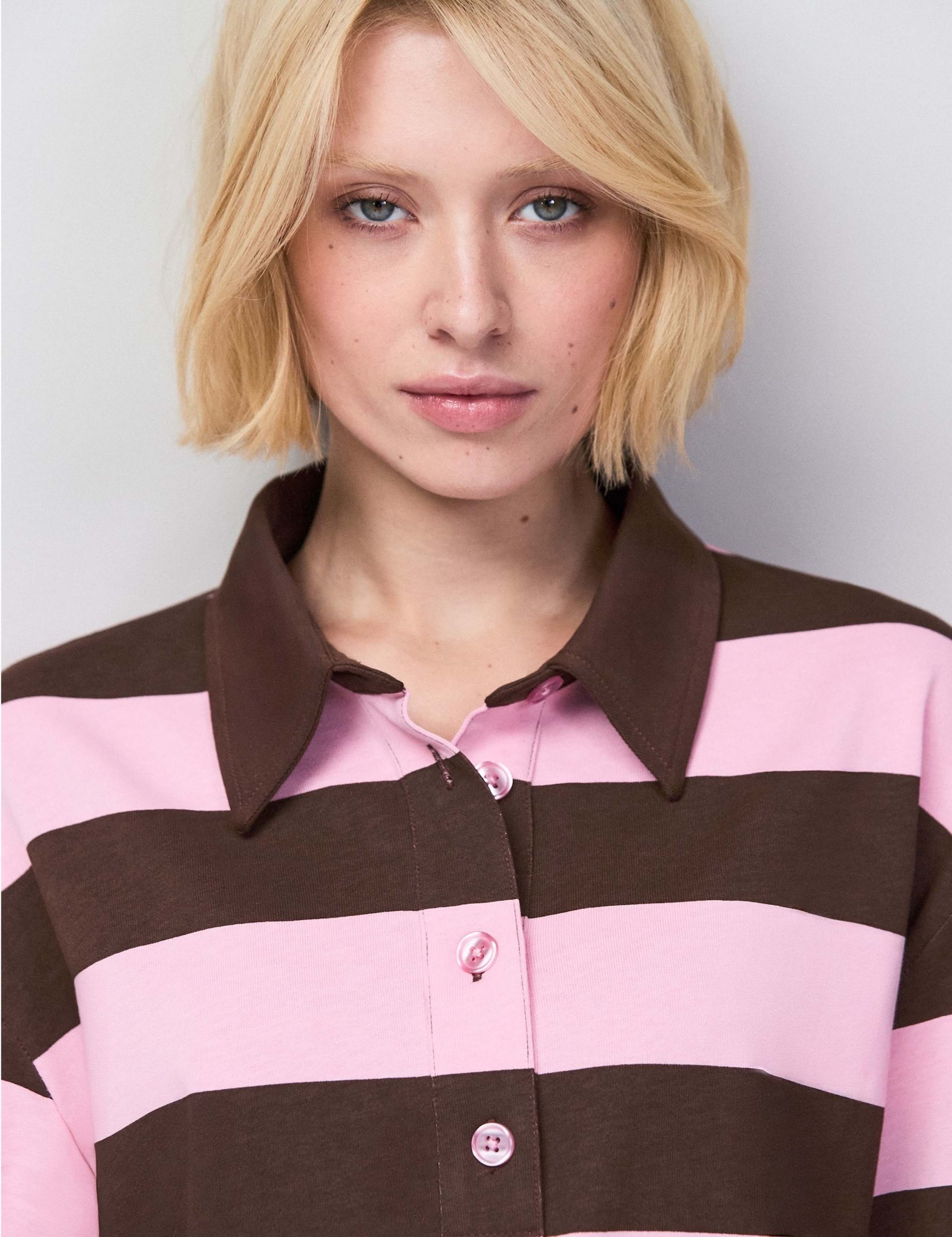 Pure Cotton Striped Relaxed Rugby Shirt 4 of 6