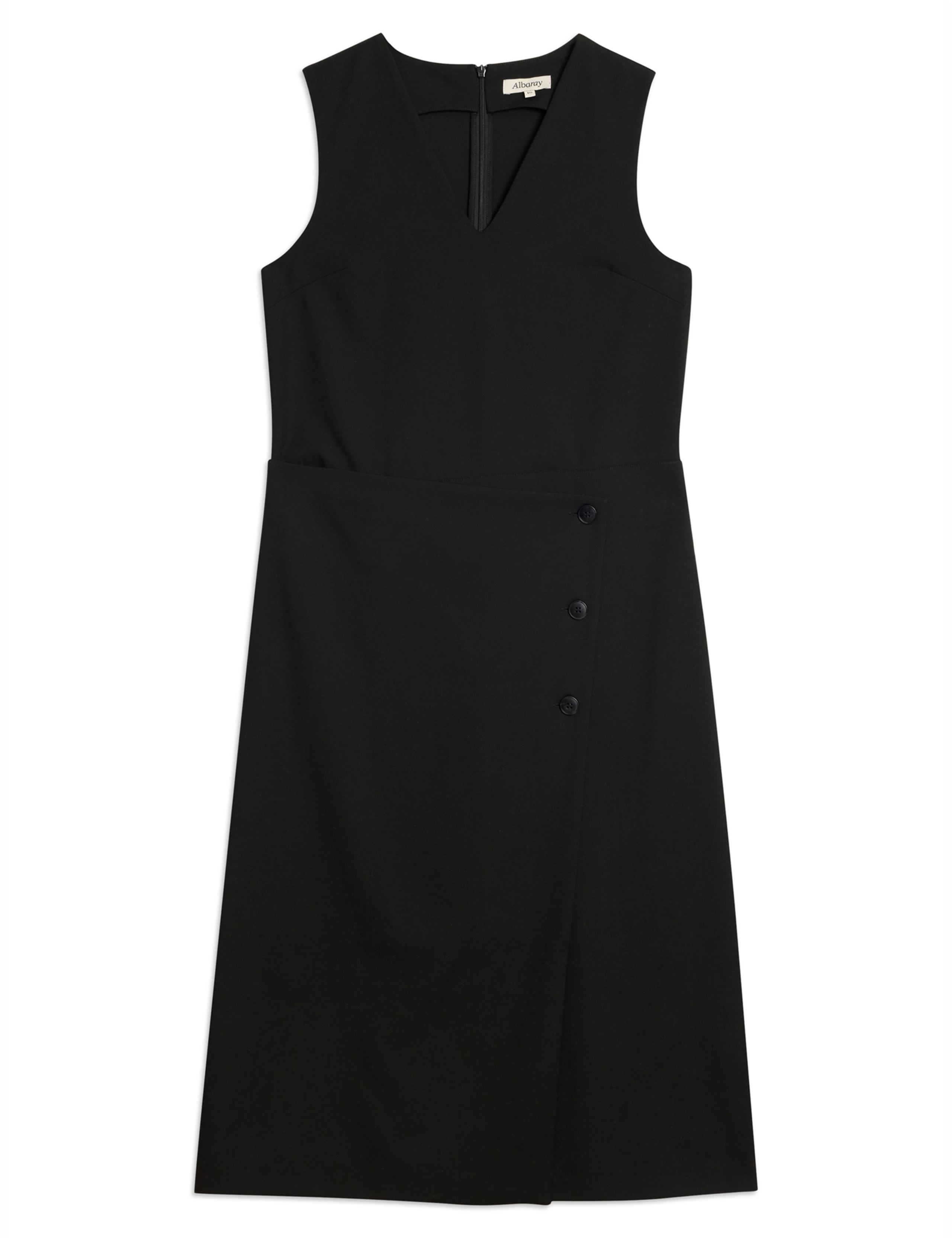V-Neck Midi Tailored Wrap Dress 2 of 5