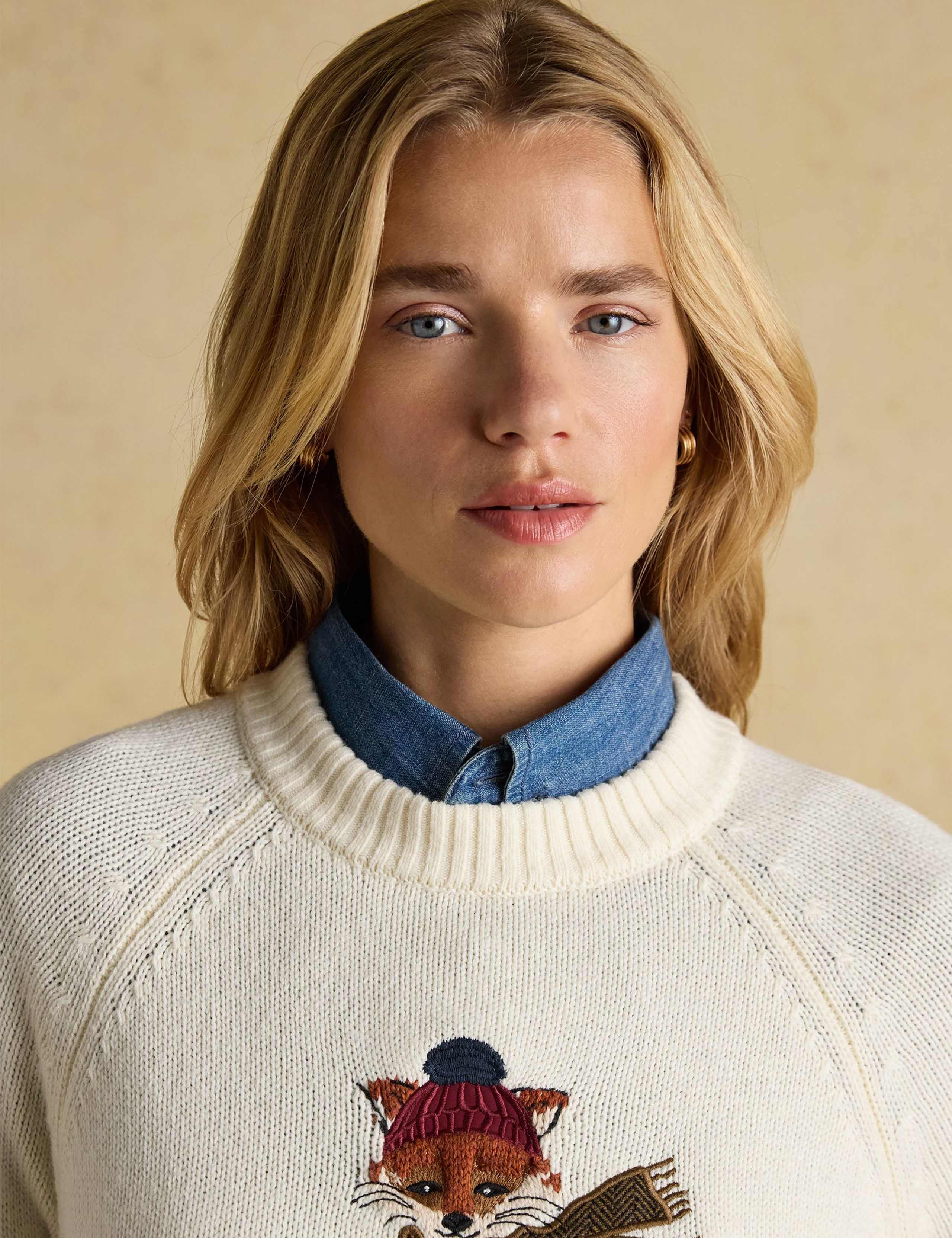 Cotton Rich Skiing Fox Crew Neck Jumper 6 of 8