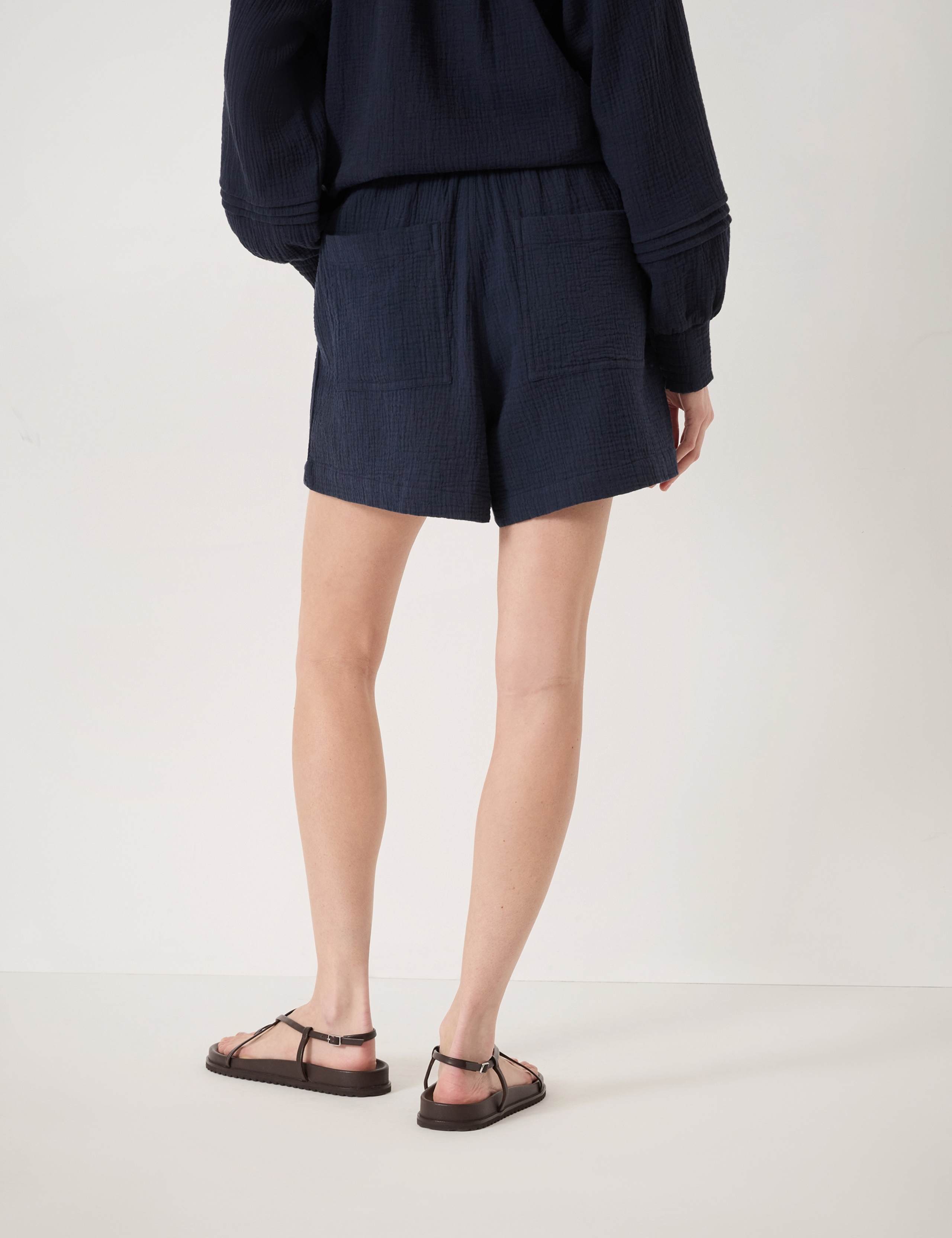Pure Cotton Textured Pull On Shorts 3 of 5