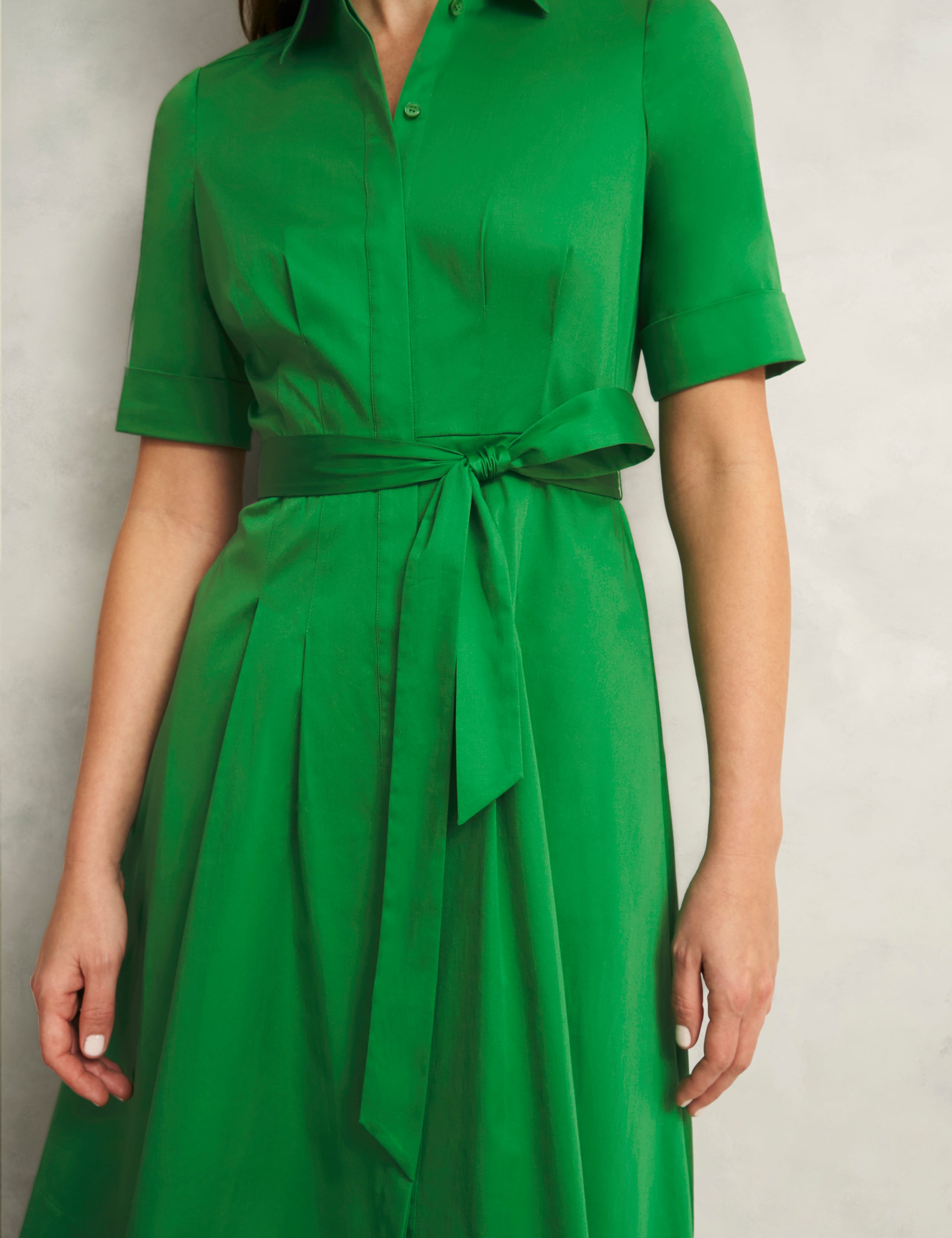 Cotton Rich Belted Midi Shirt Dress 7 of 8