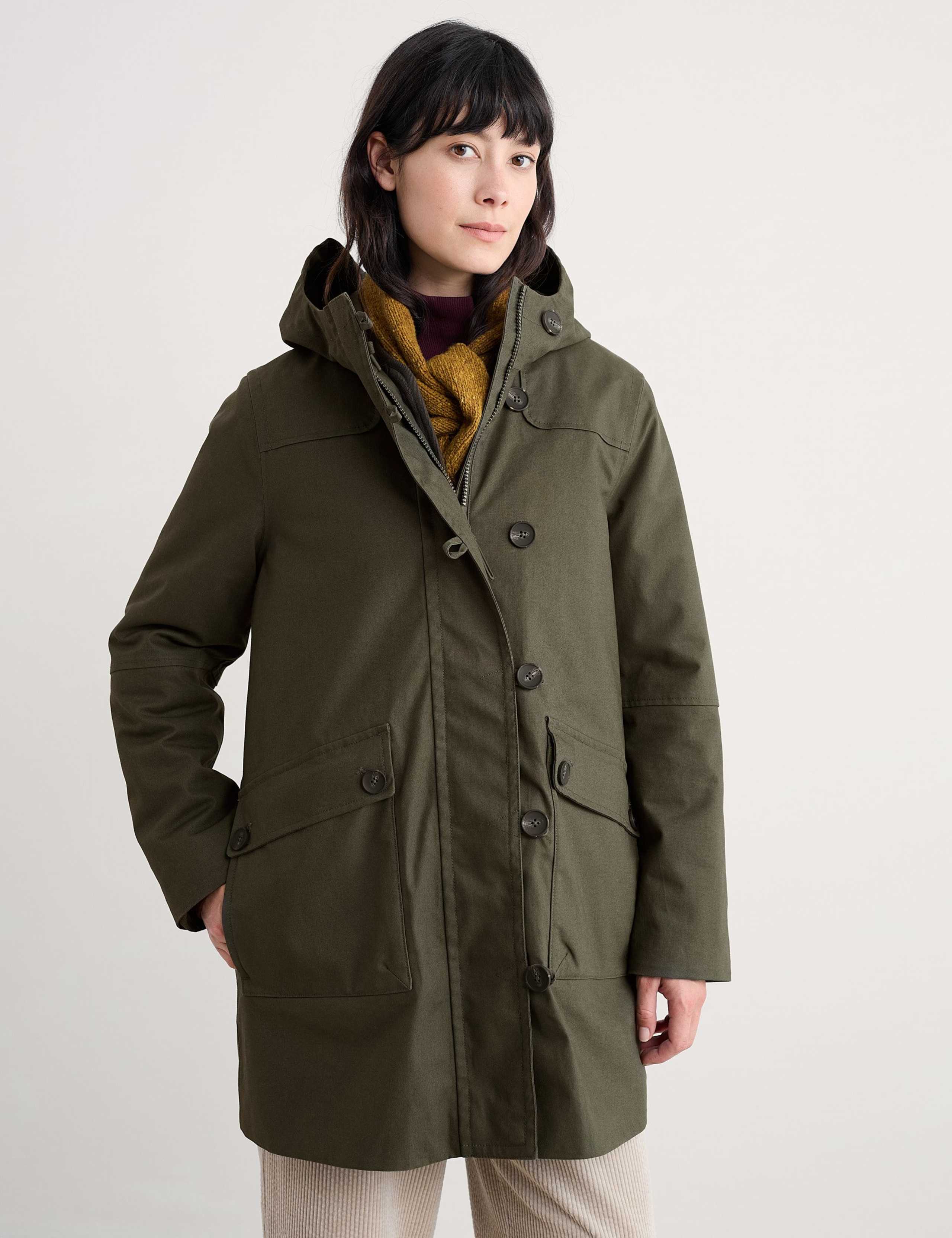Pure Cotton Hooded Duffle Coat 3 of 5