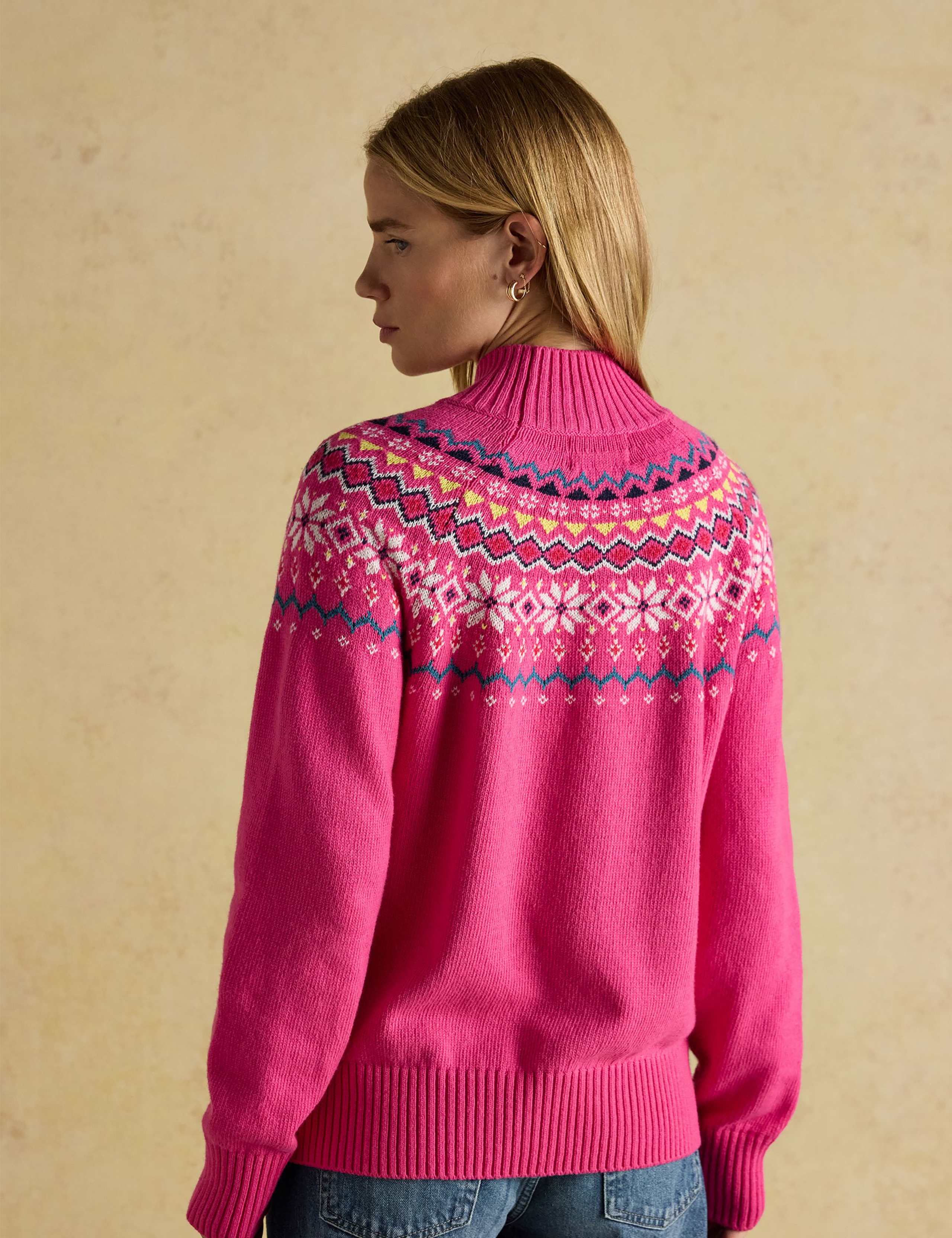 Cotton Rich High Neck Fair Isle Jumper 5 of 8