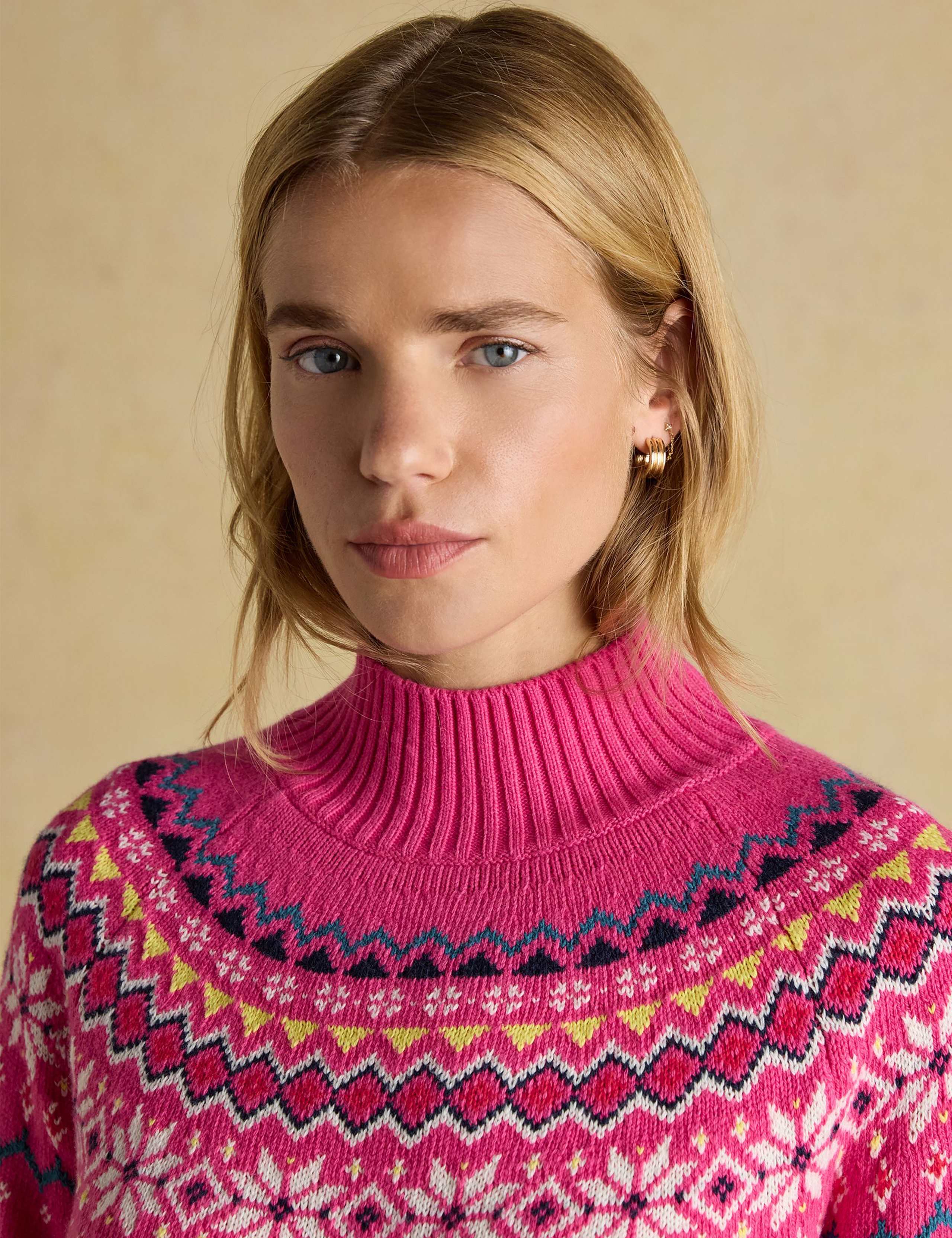 Cotton Rich High Neck Fair Isle Jumper 6 of 8