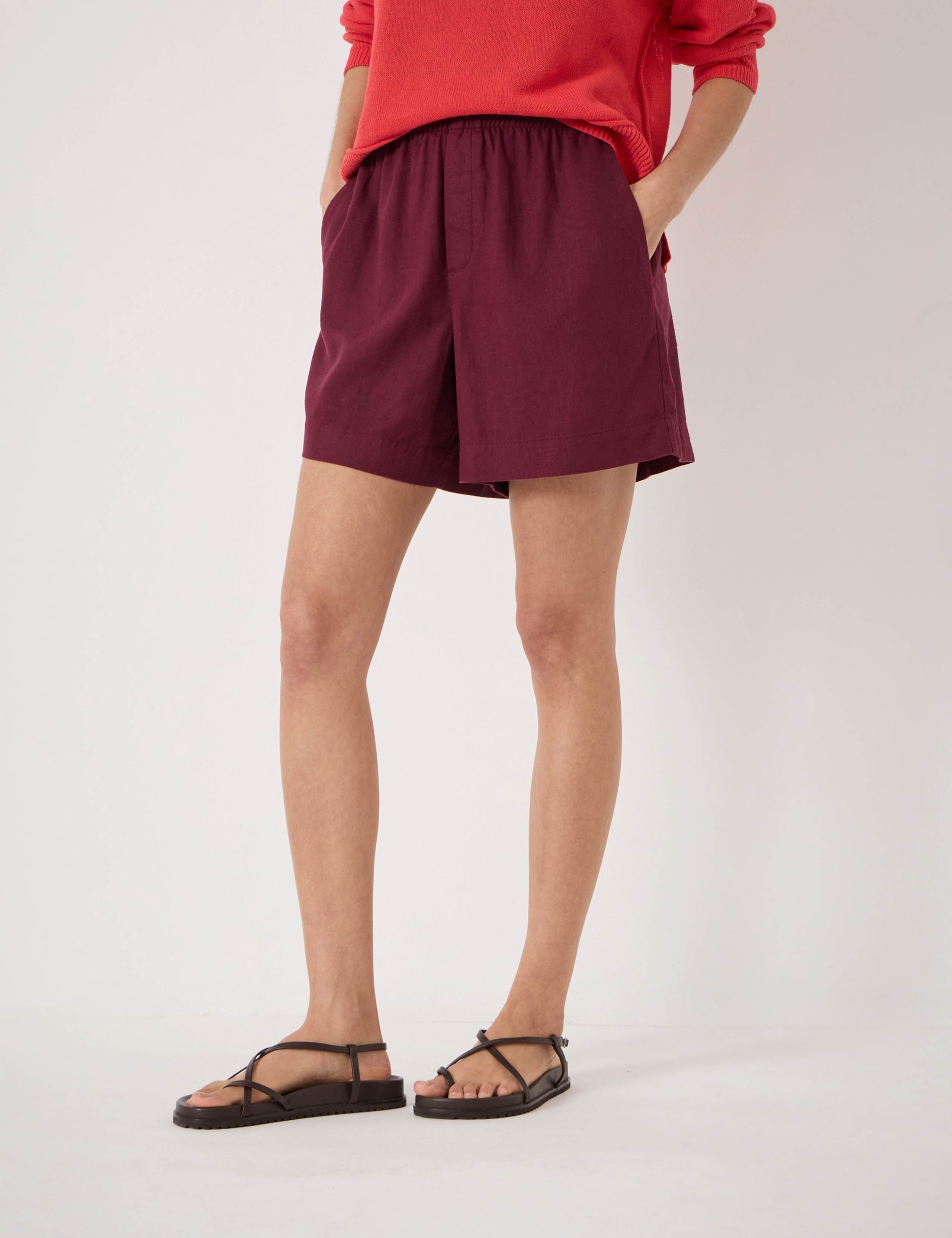 Linen Blend Elasticated Waist Shorts 1 of 5