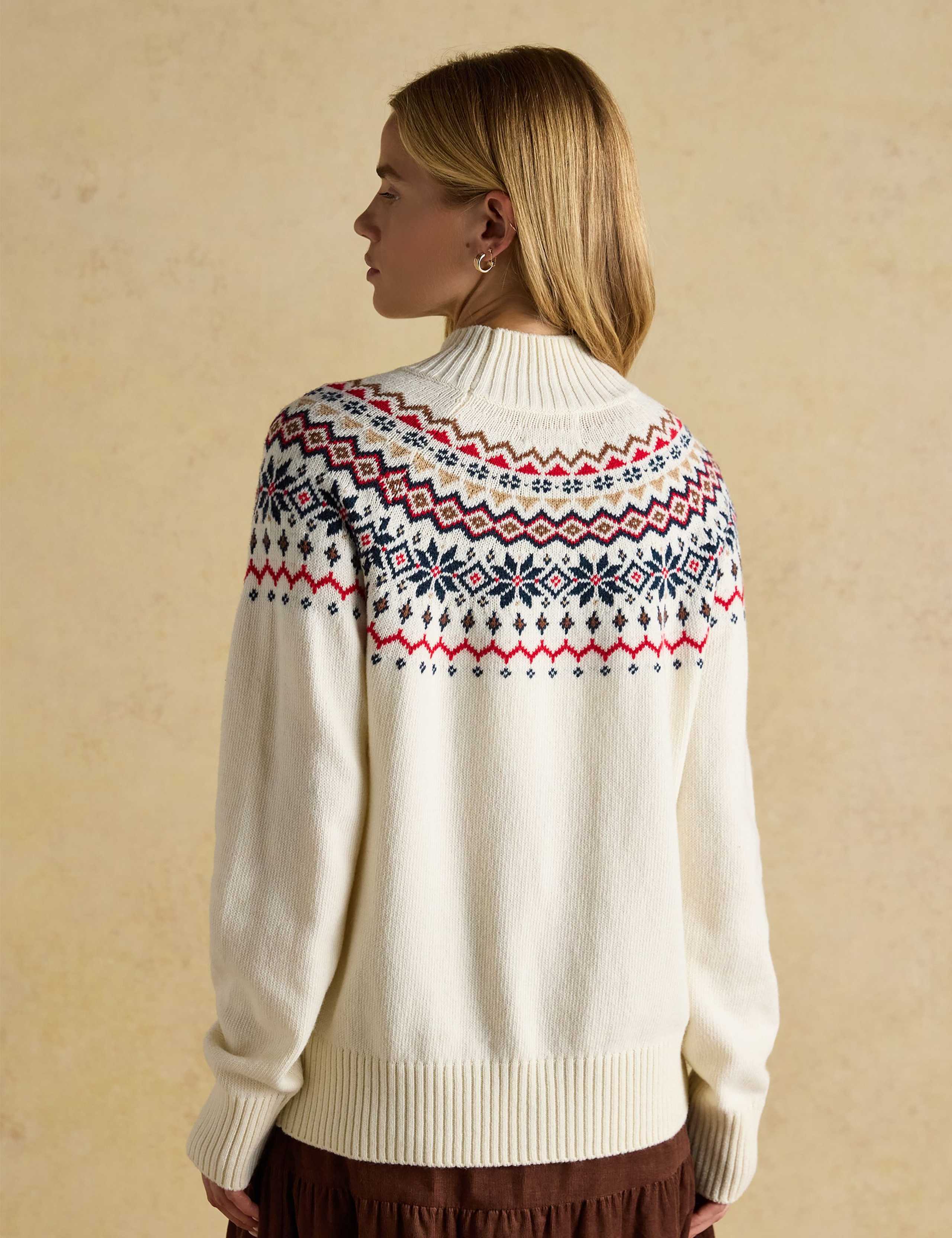 Cotton Rich Fair Isle Jumper with Wool 3 of 8