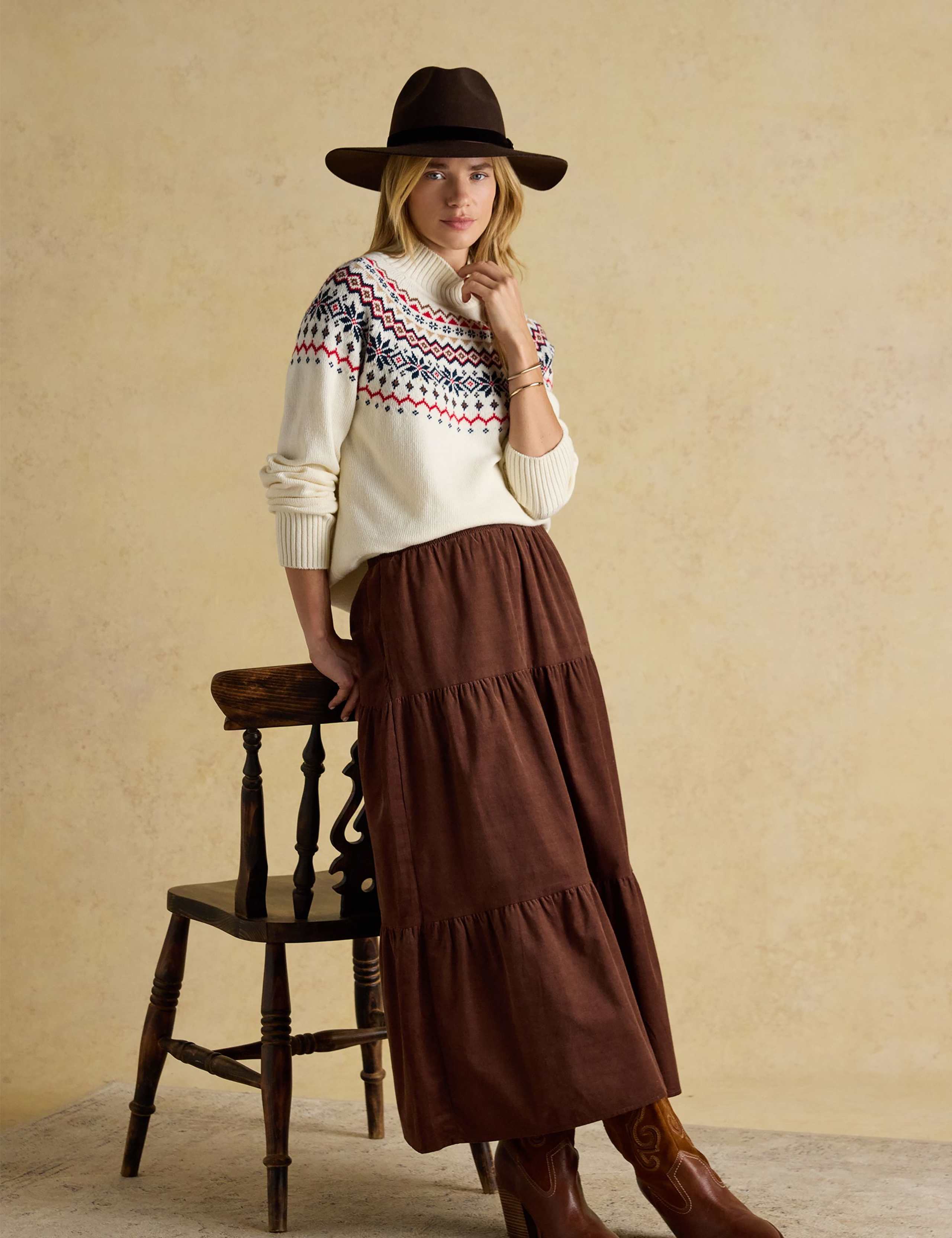 Cotton Rich Fair Isle Jumper with Wool 5 of 8