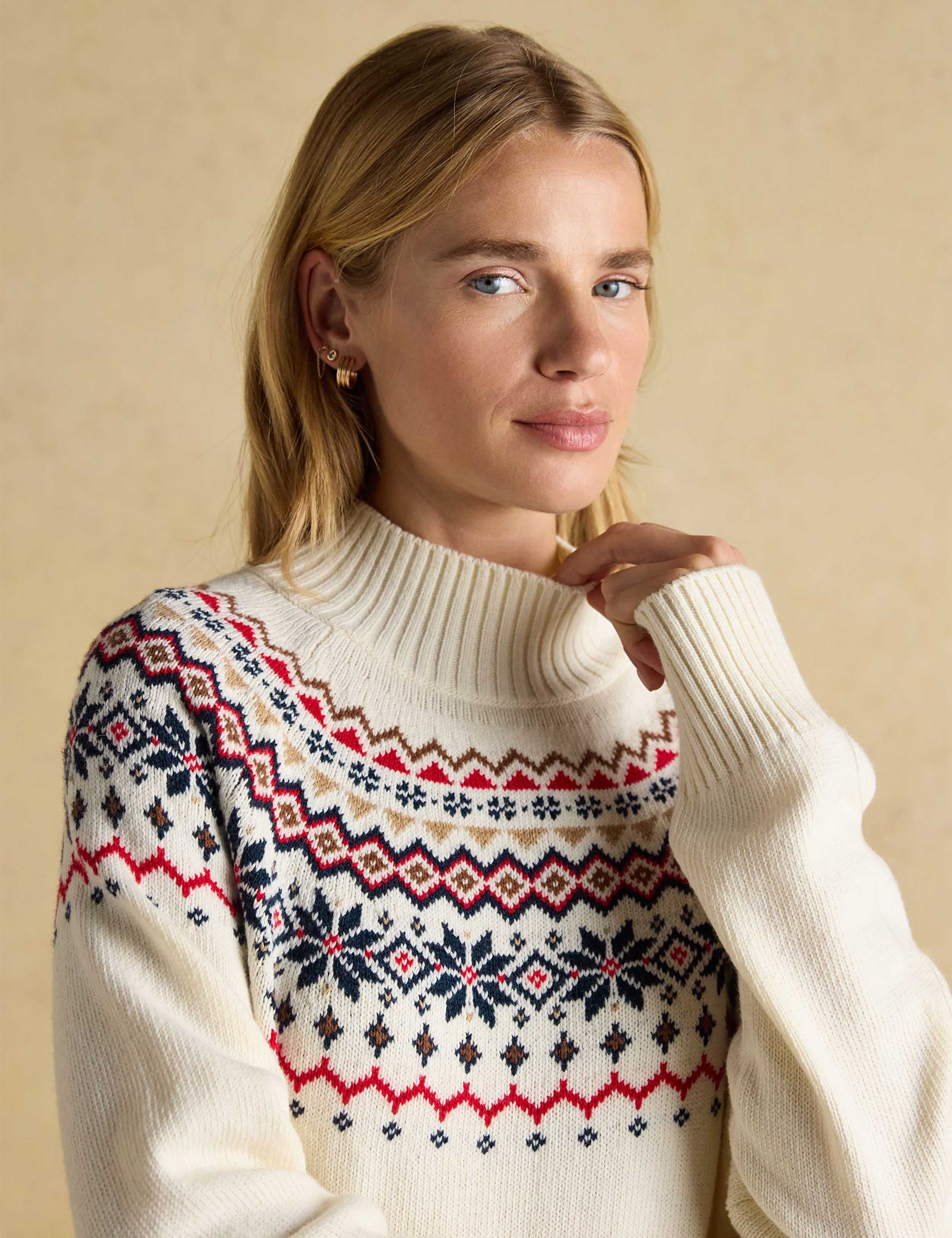 Cotton Rich Fair Isle Jumper with Wool 6 of 8