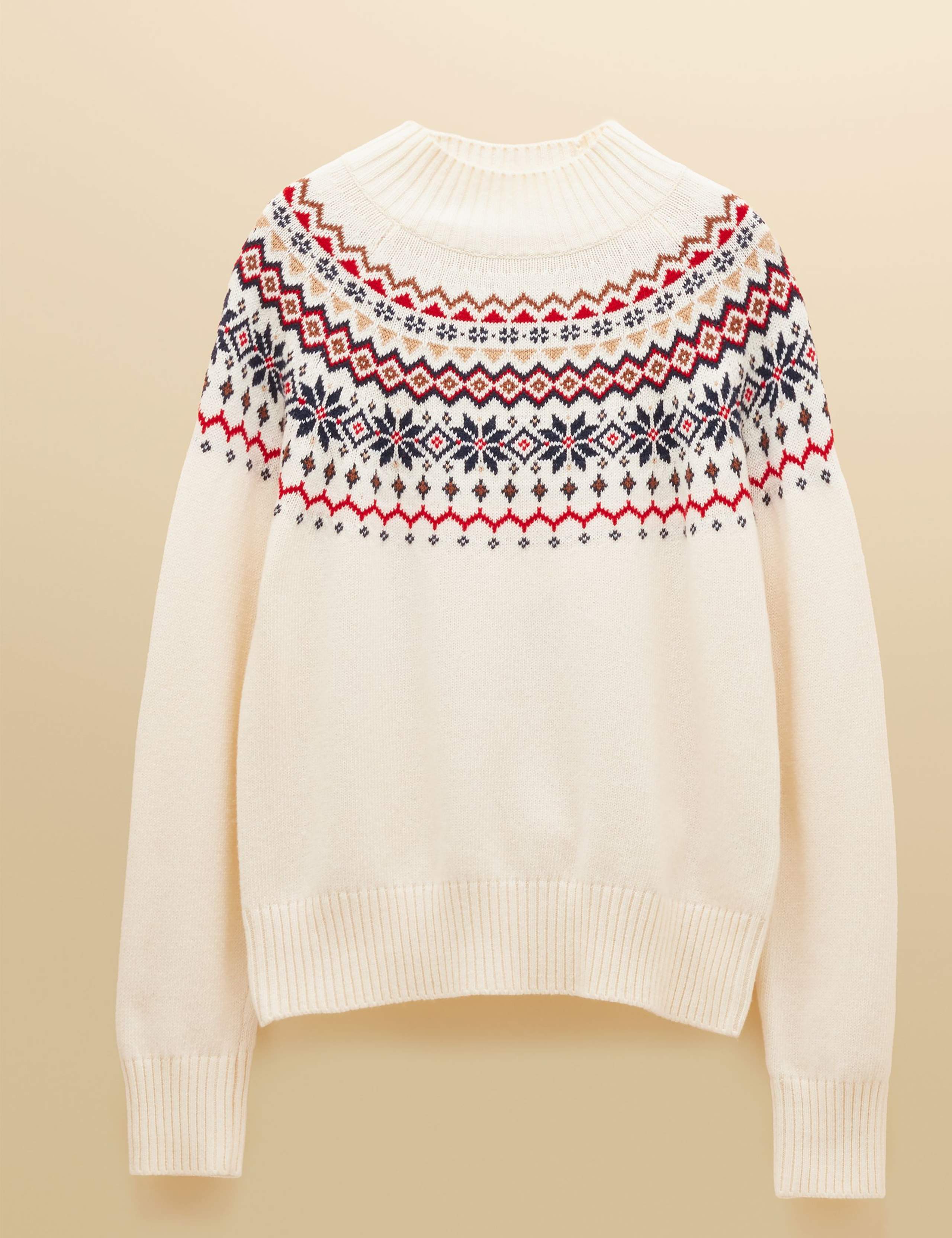 Cotton Rich Fair Isle Jumper with Wool 2 of 8