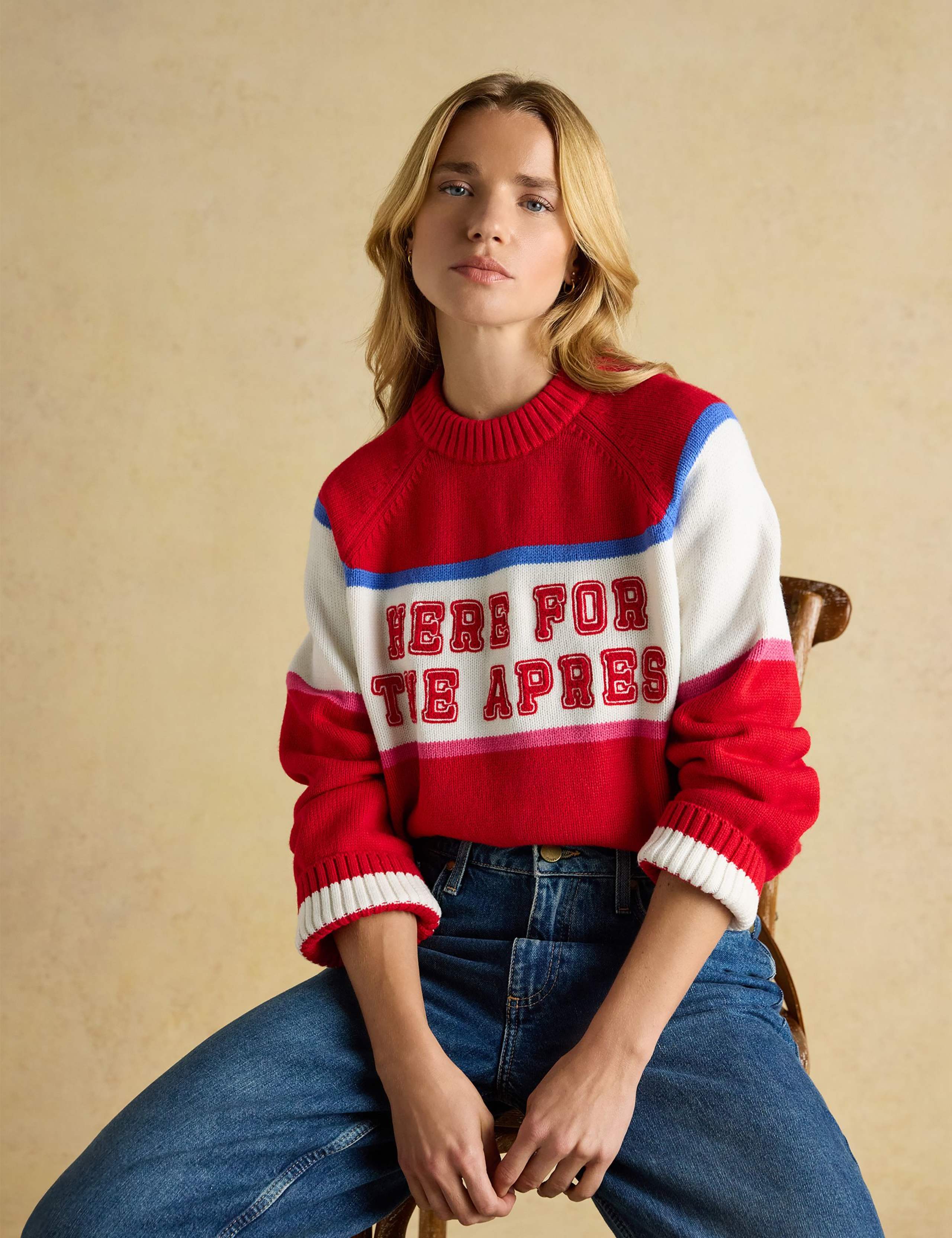 Slogan Crew Neck Jumper with Wool 4 of 8