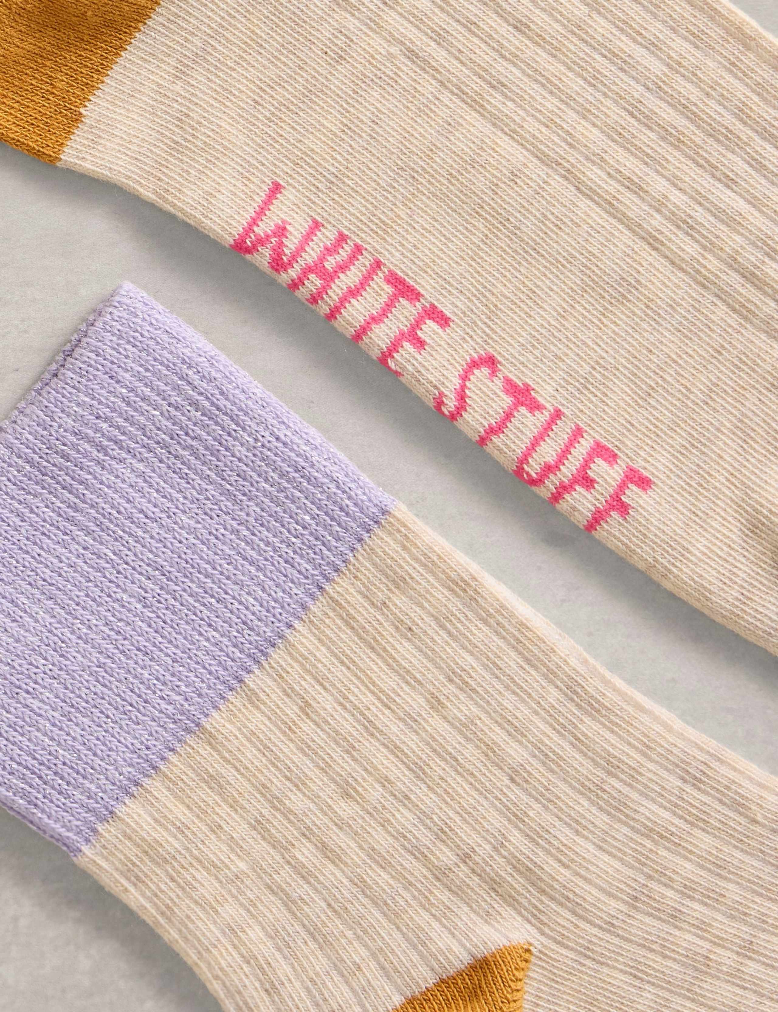 Cotton Rich Sparkle Ankle High Socks 2 of 2