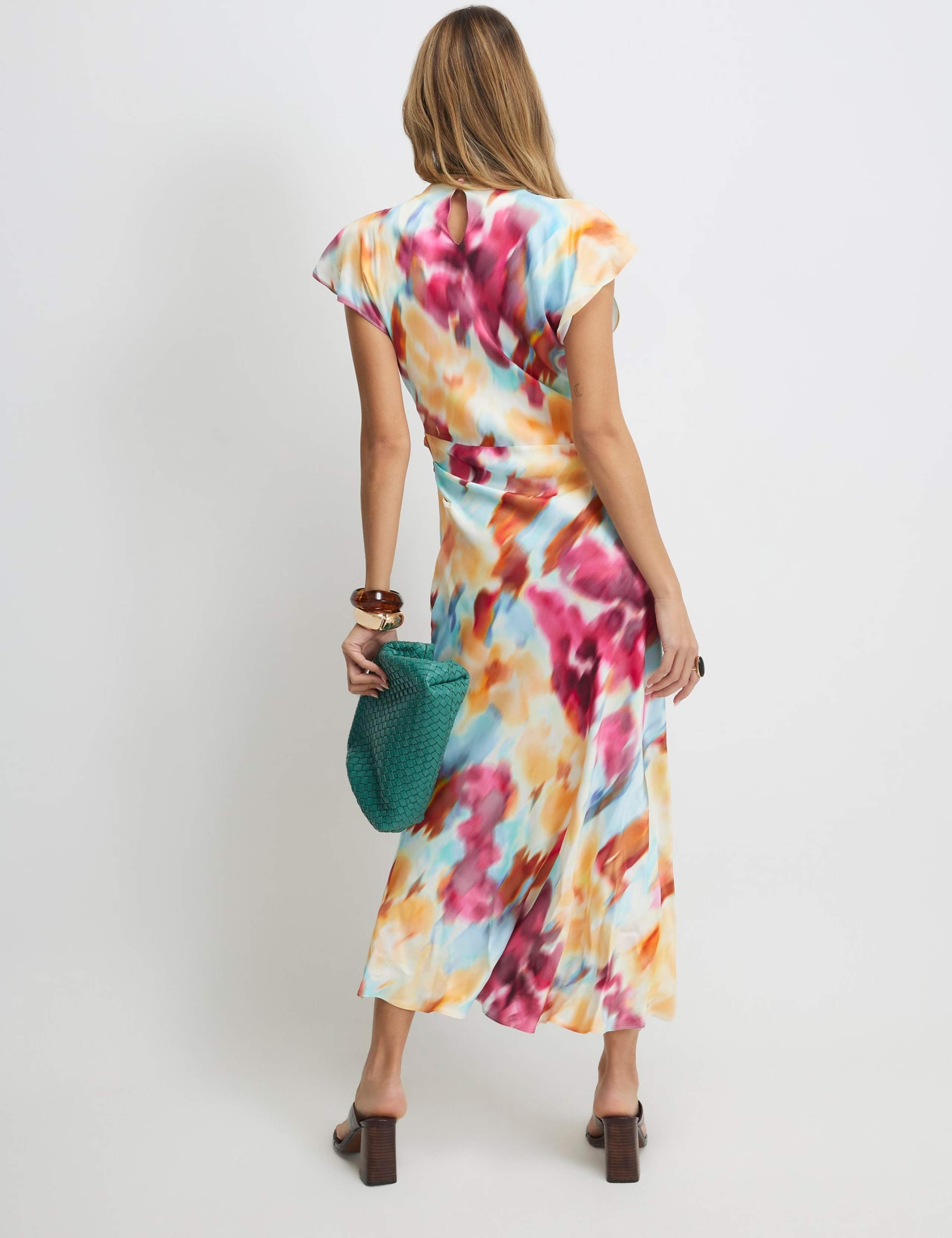 Printed Cowl Neck Midaxi Column Dress 3 of 4