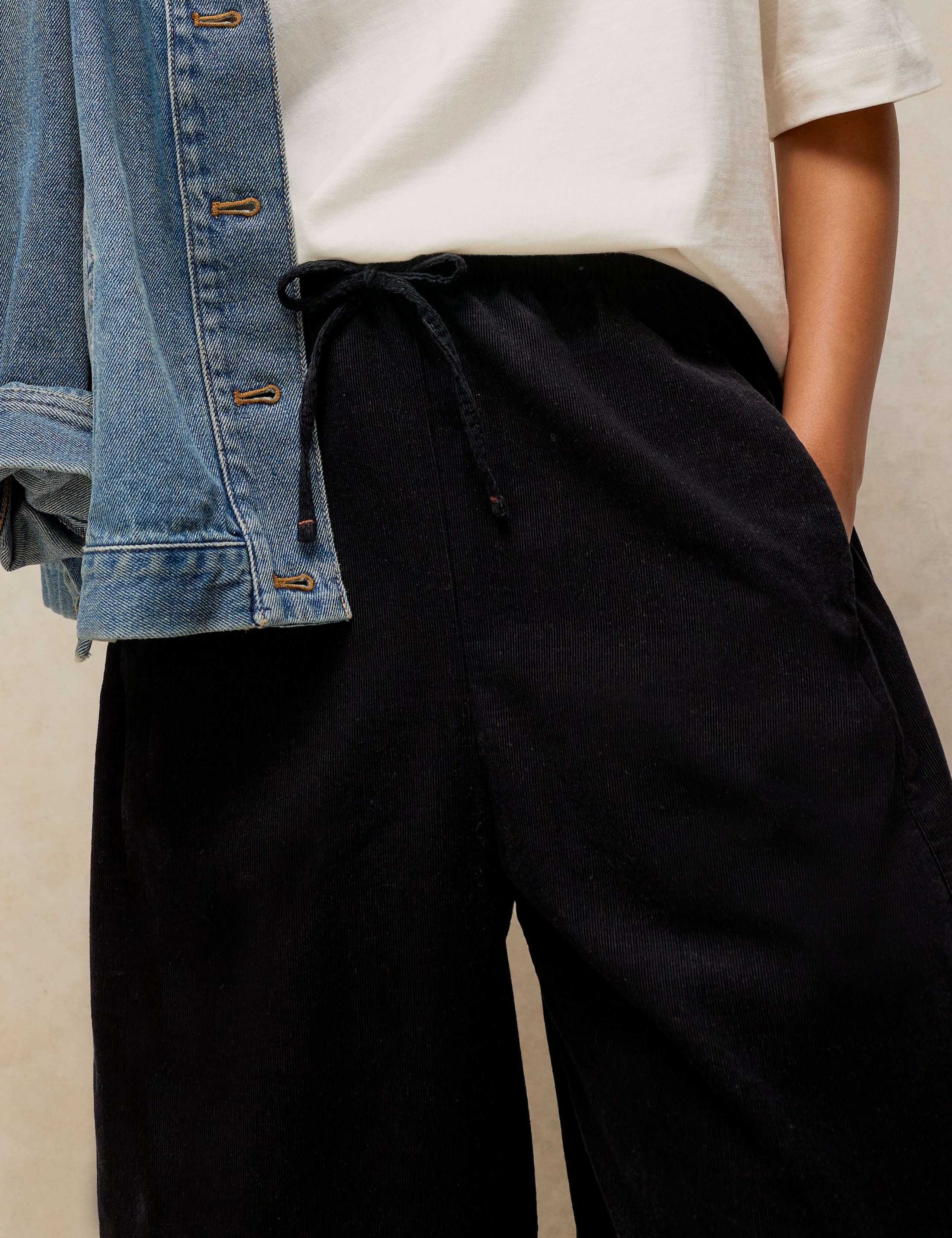 Cord Elasticated Waist Wide Leg Trousers 5 of 6