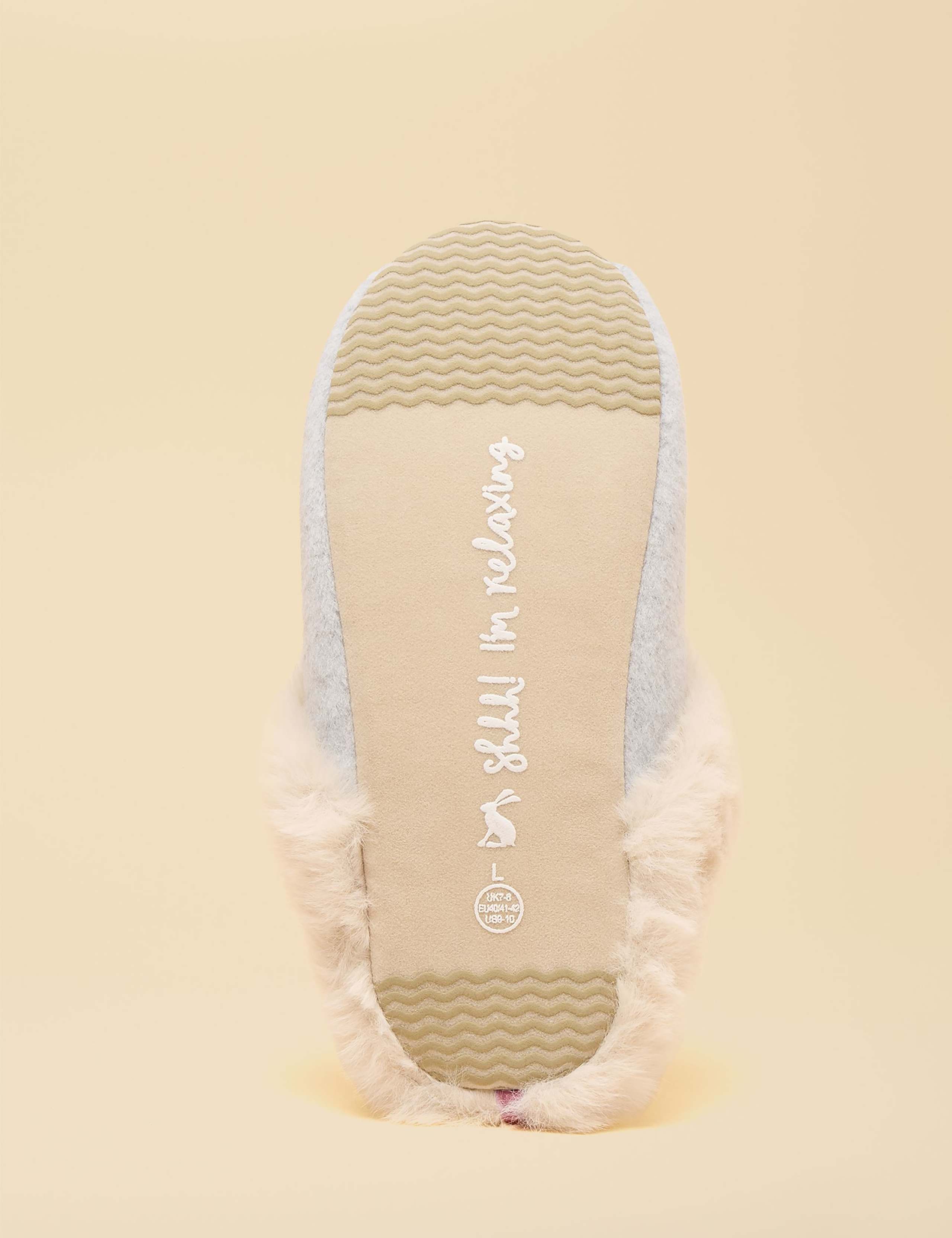 Dog Faux Fur Lined Round Toe Mule Slippers 5 of 5