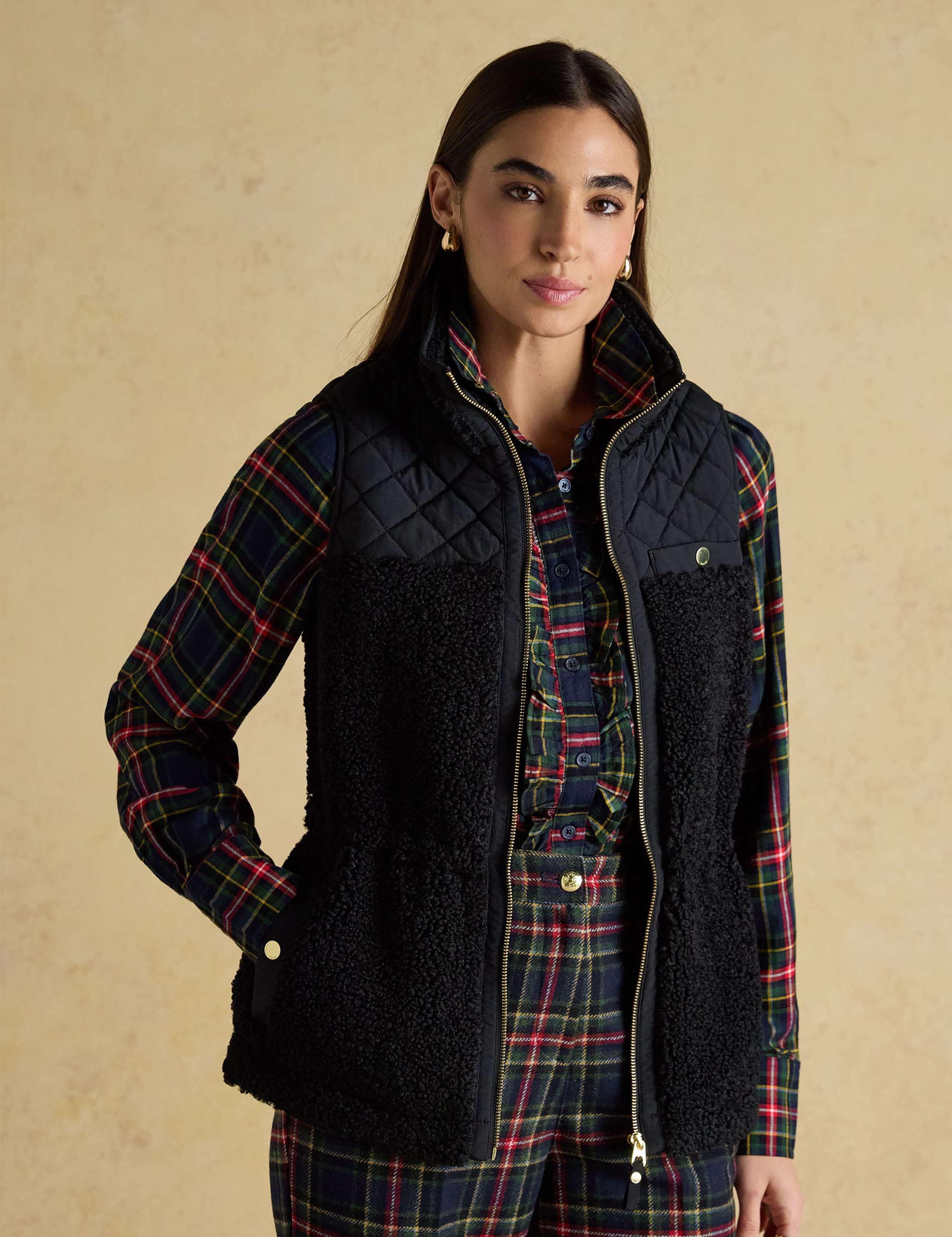 Fleece Funnel Neck Zip Up Gilet 7 of 9