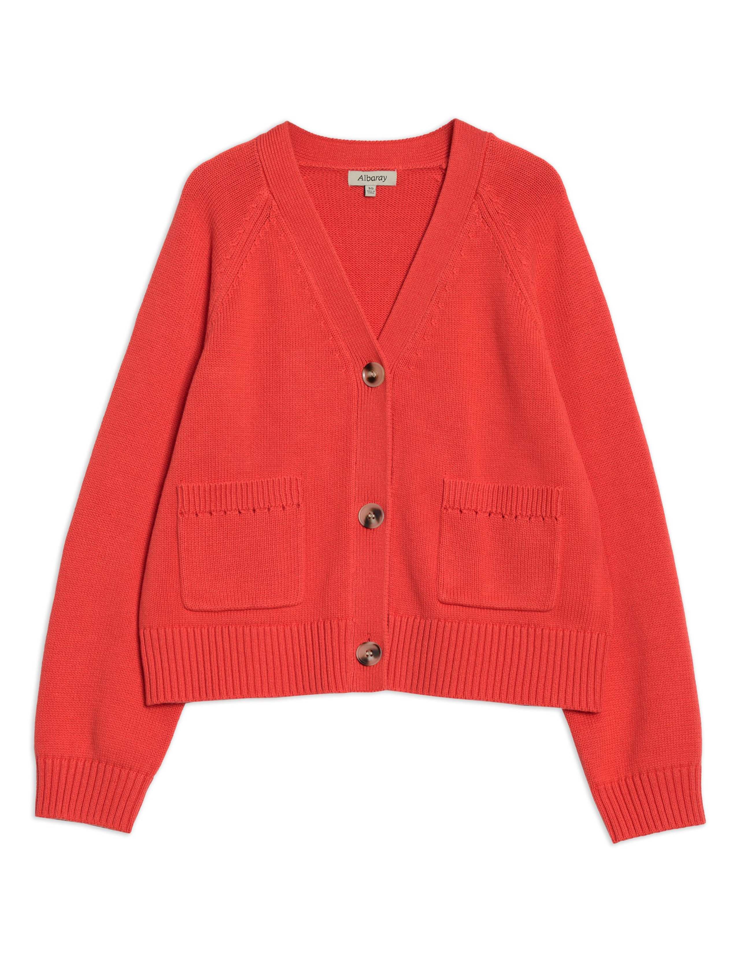 Pure Cotton V-Neck Cardigan 2 of 4