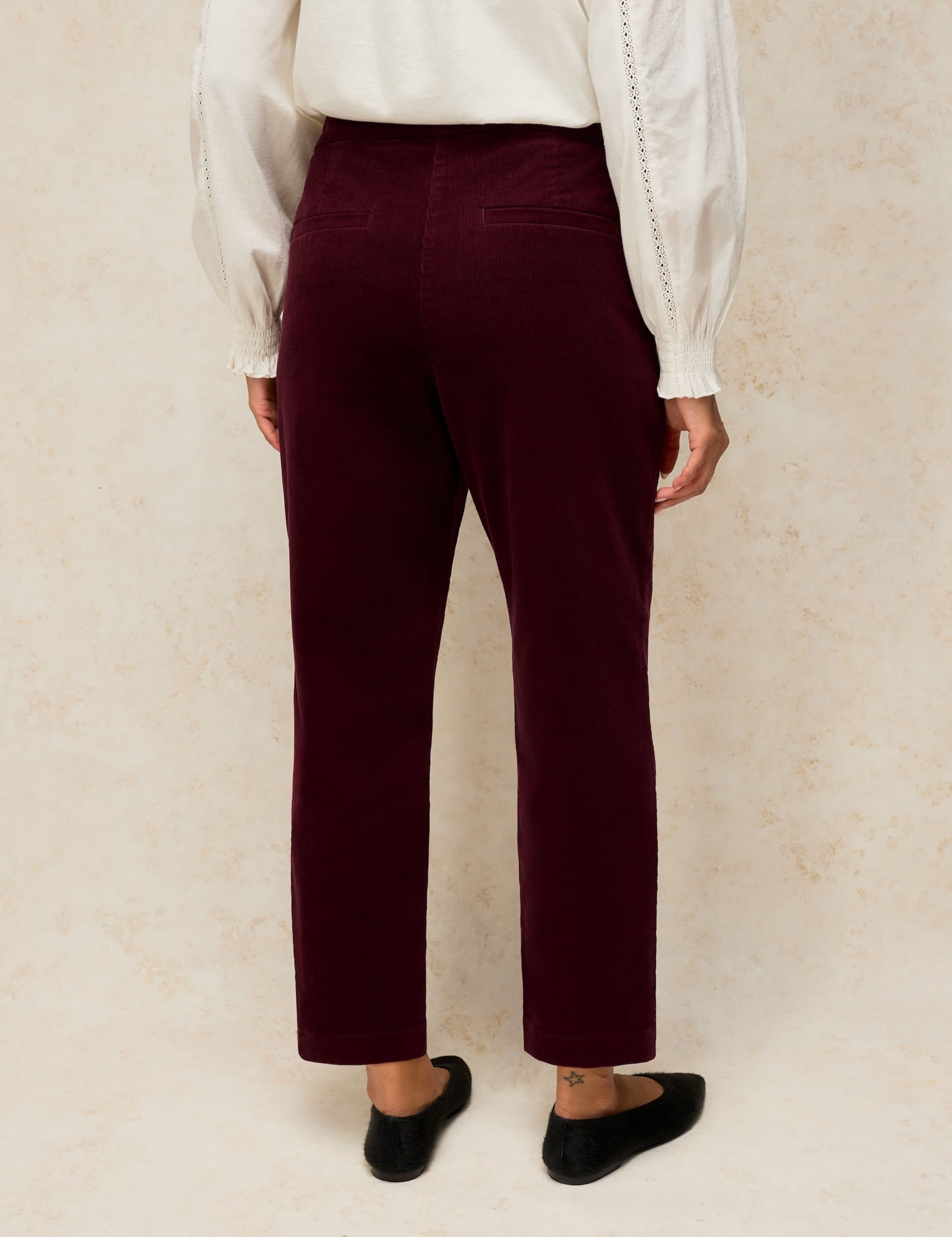 Cord Straight Leg Cropped Trousers 4 of 6