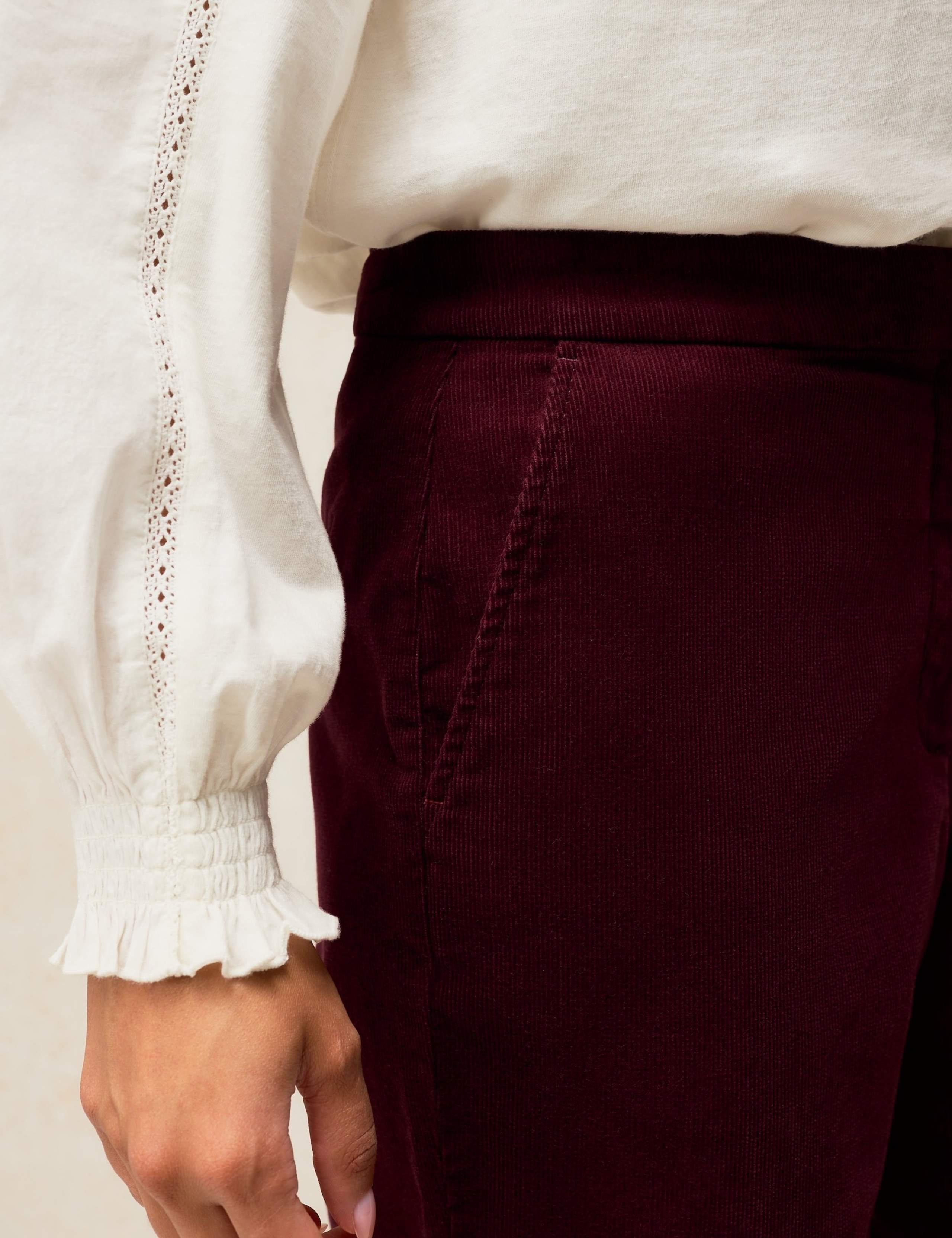 Cord Straight Leg Cropped Trousers 5 of 6