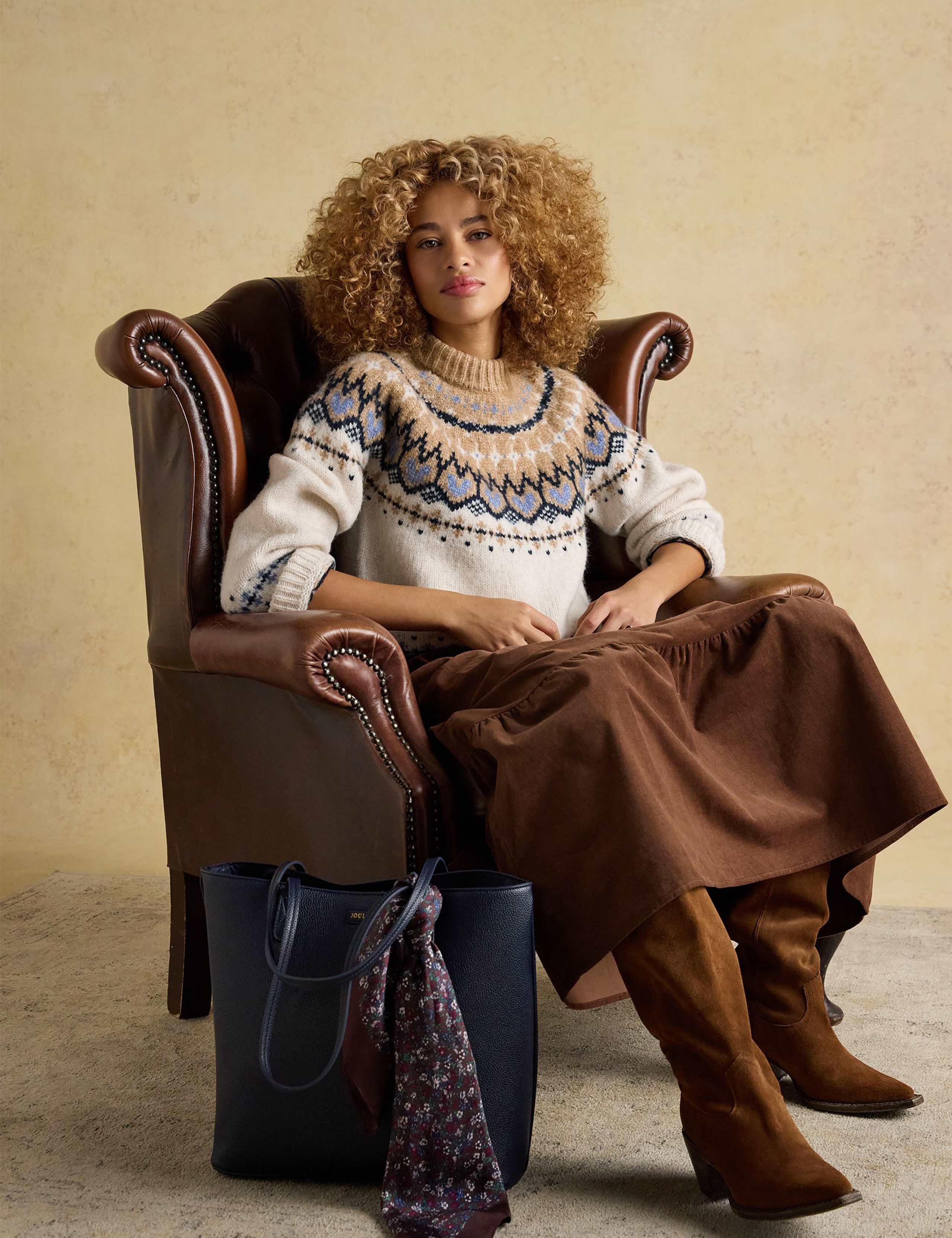 Fair Isle Crew Neck Jumper with Wool 4 of 8