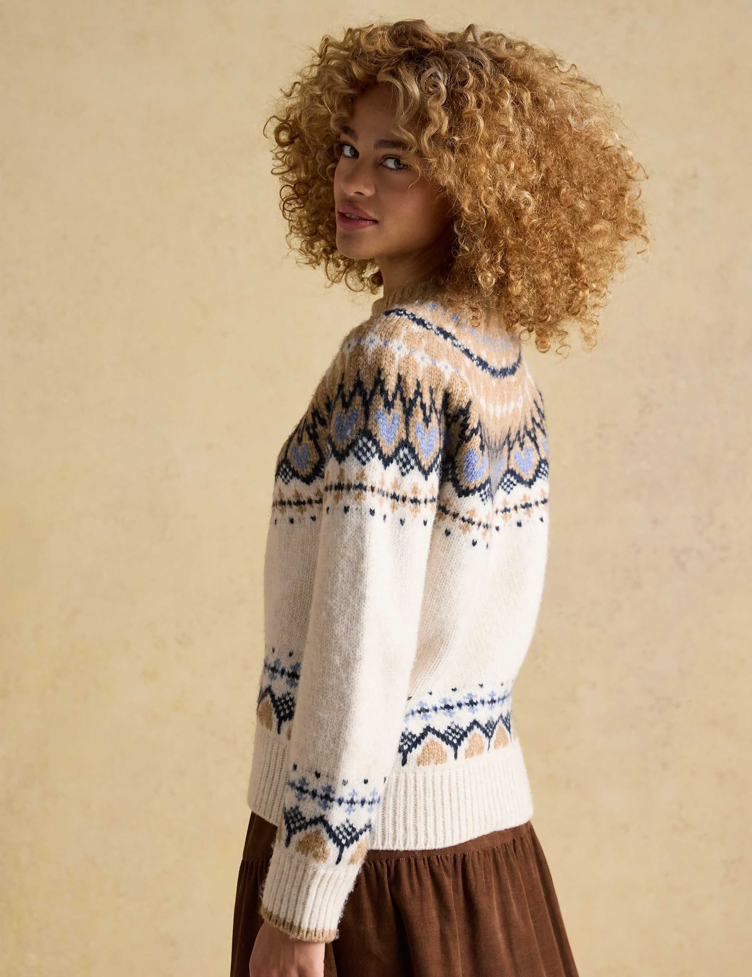 Fair Isle Crew Neck Jumper with Wool 5 of 8