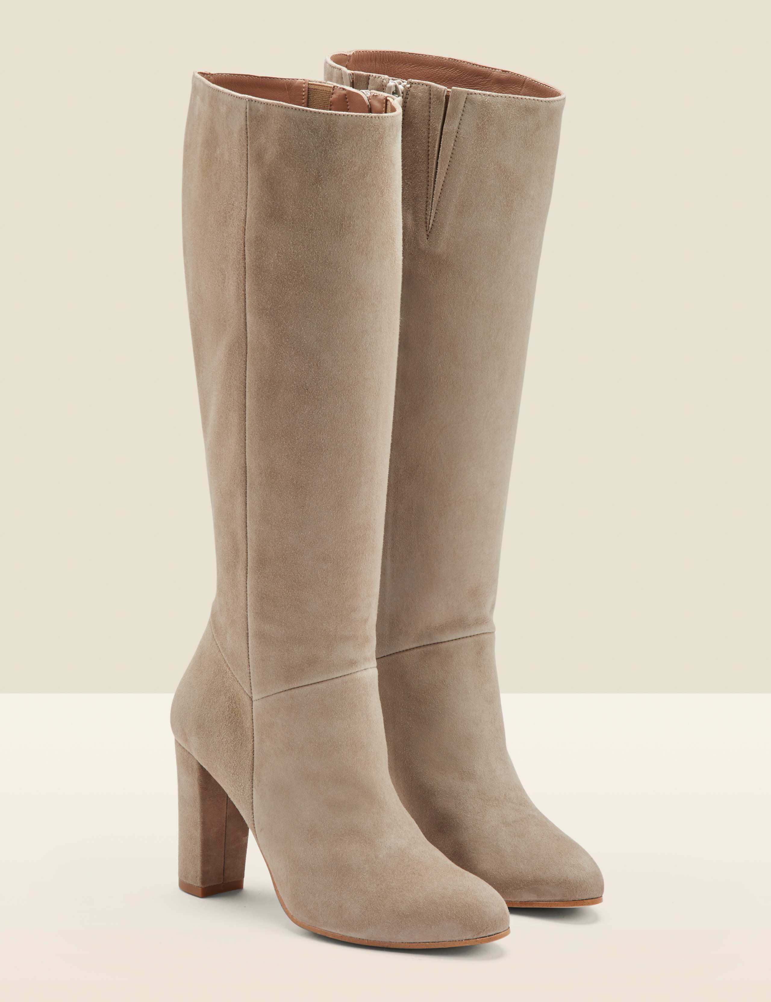 Suede Block Heel Knee High Boots 5 of 5