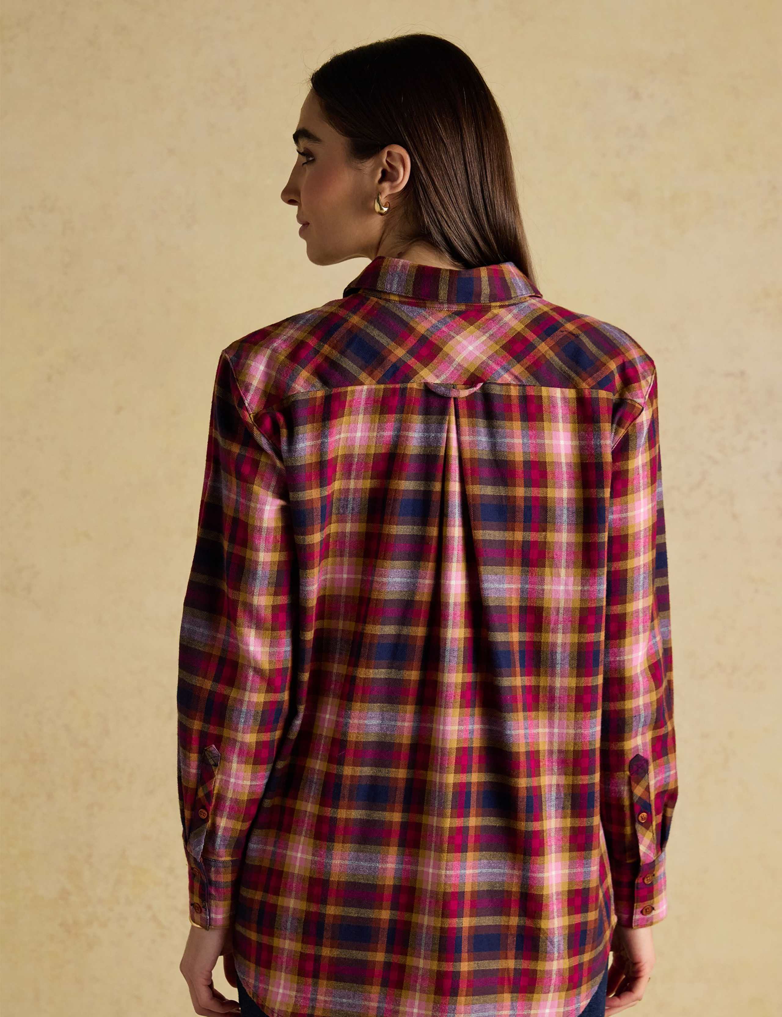 Brushed Pure Cotton Checked Shirt 3 of 8