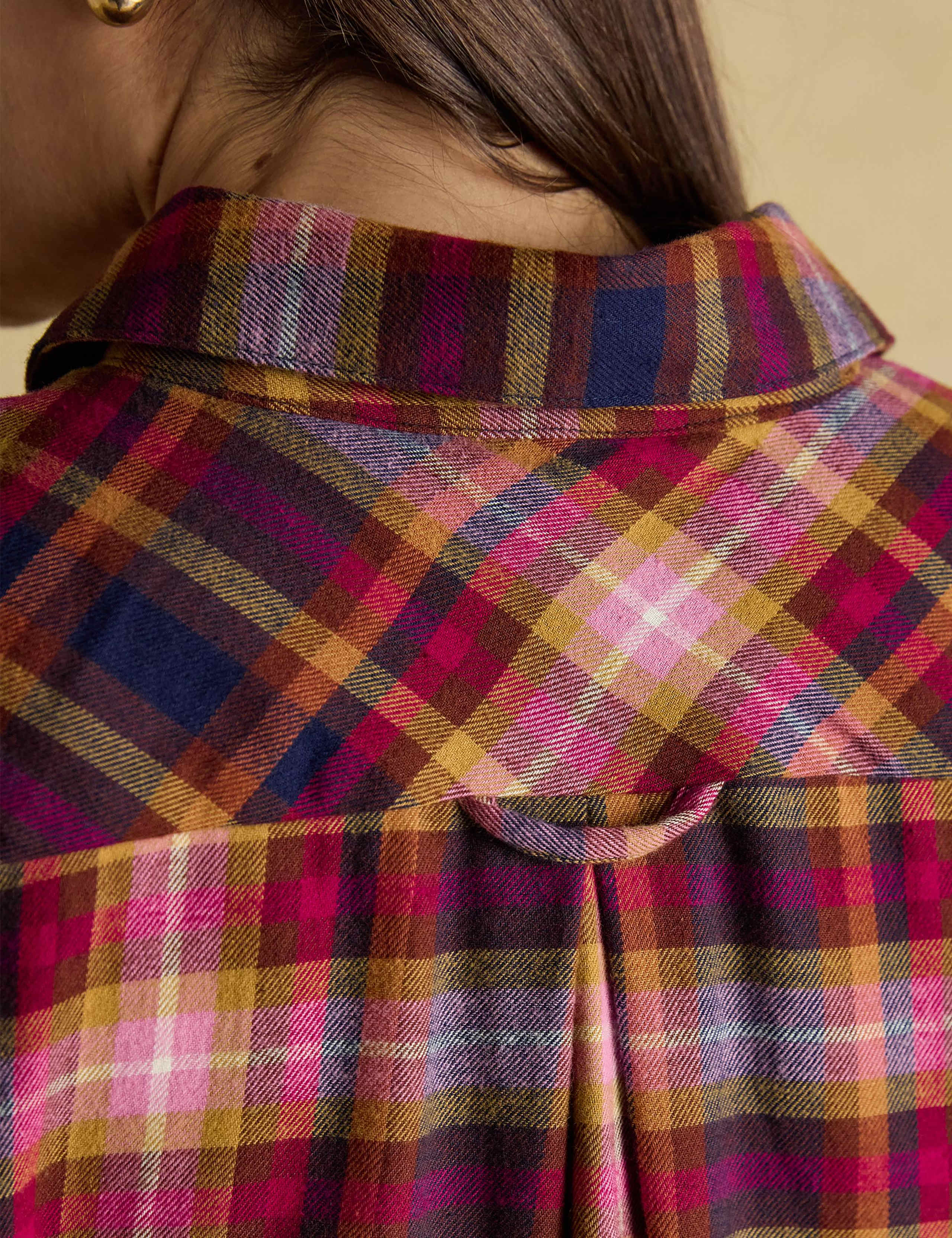 Brushed Pure Cotton Checked Shirt 5 of 8