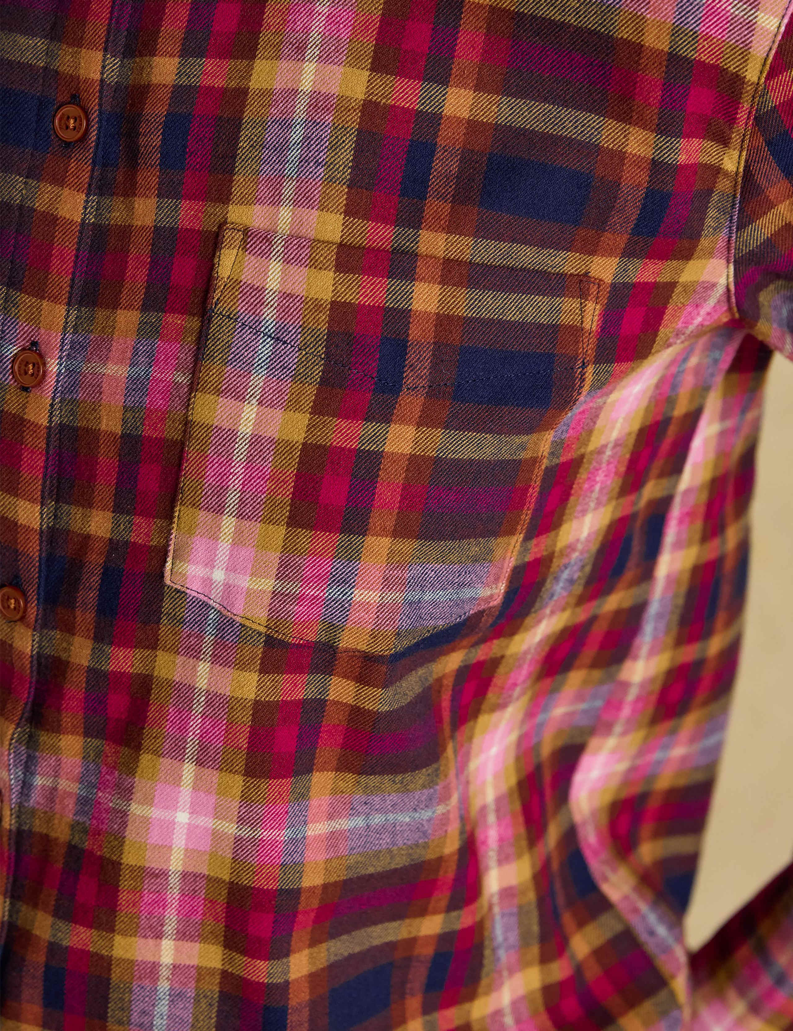 Brushed Pure Cotton Checked Shirt 7 of 8