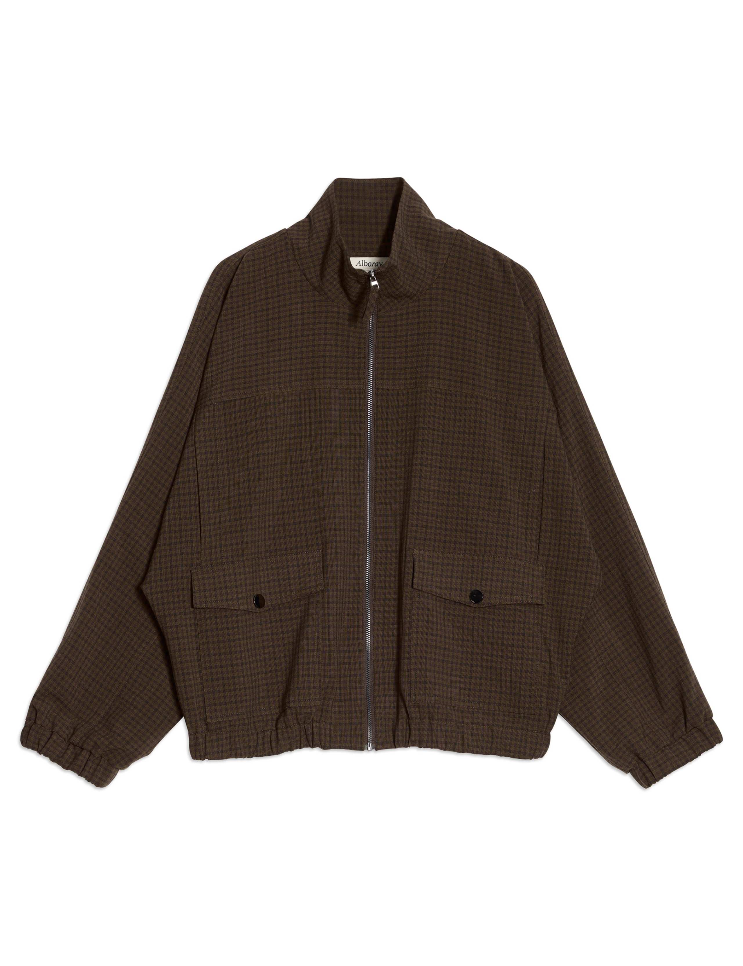 Gingham High Neck Bomber Jacket 2 of 5