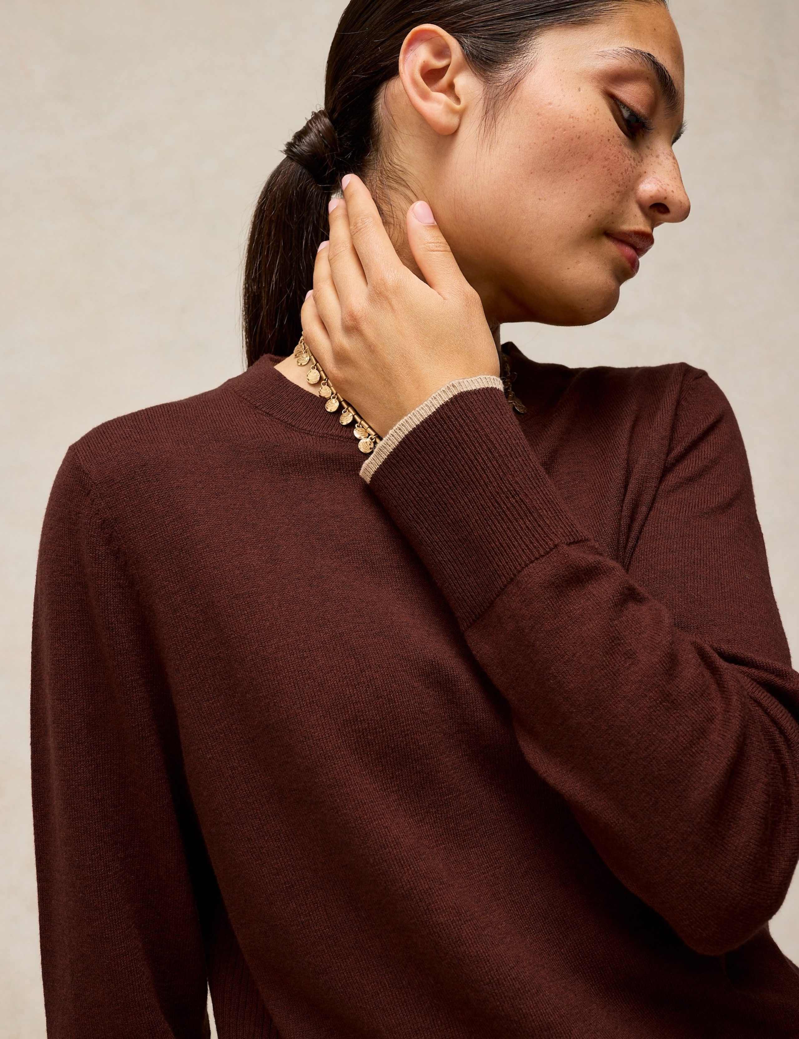 Cotton with Merino Wool Crew Neck Jumper 4 of 6