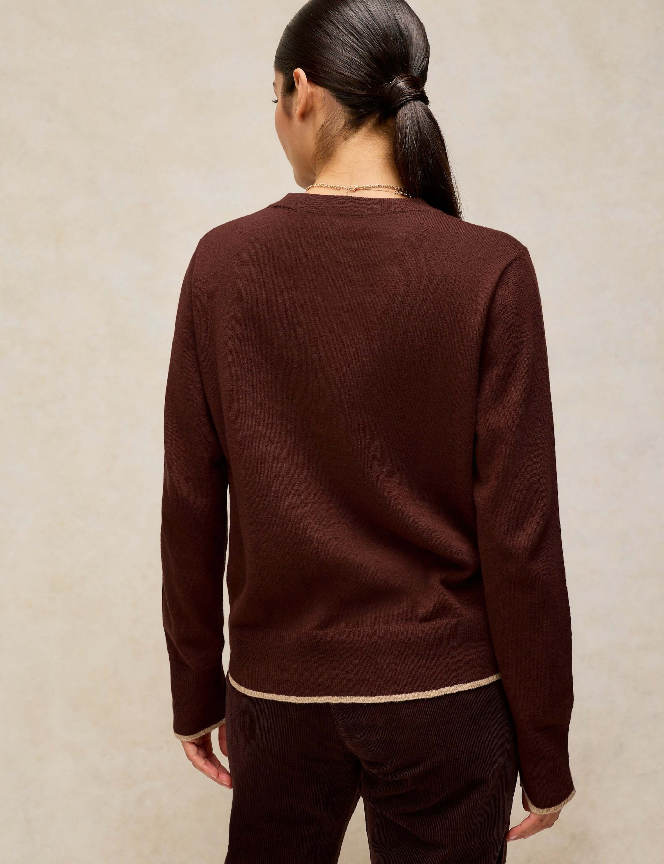 Cotton with Merino Wool Crew Neck Jumper 5 of 6