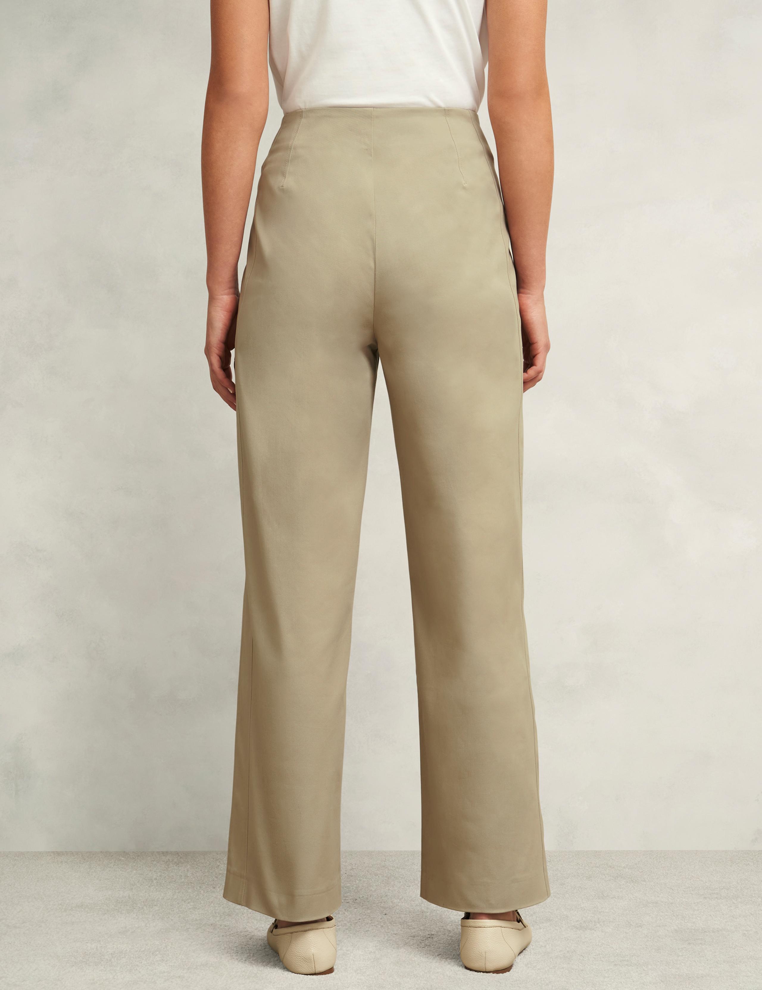 Kimmi Cotton Rich Wide Leg Cropped Trousers 6 of 8