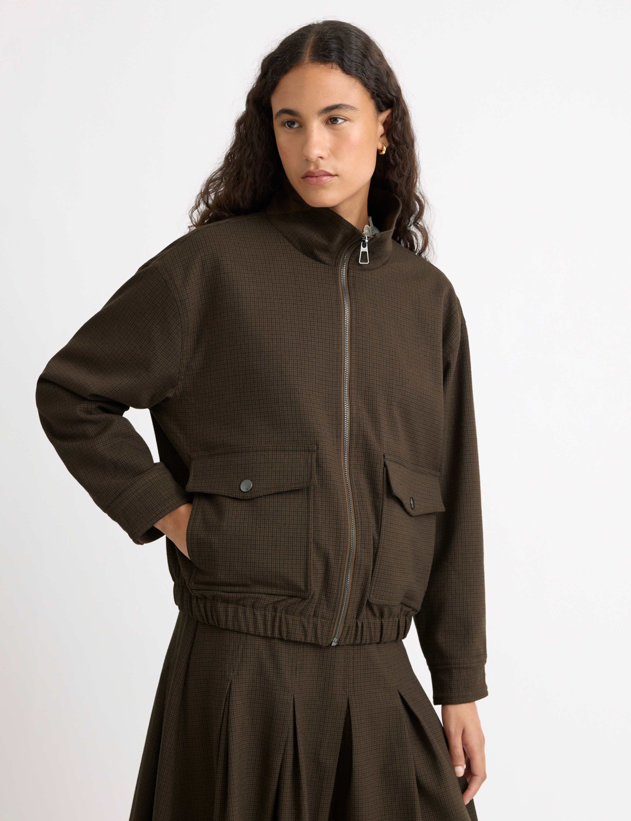 Checked Bomber Jacket 1 of 5