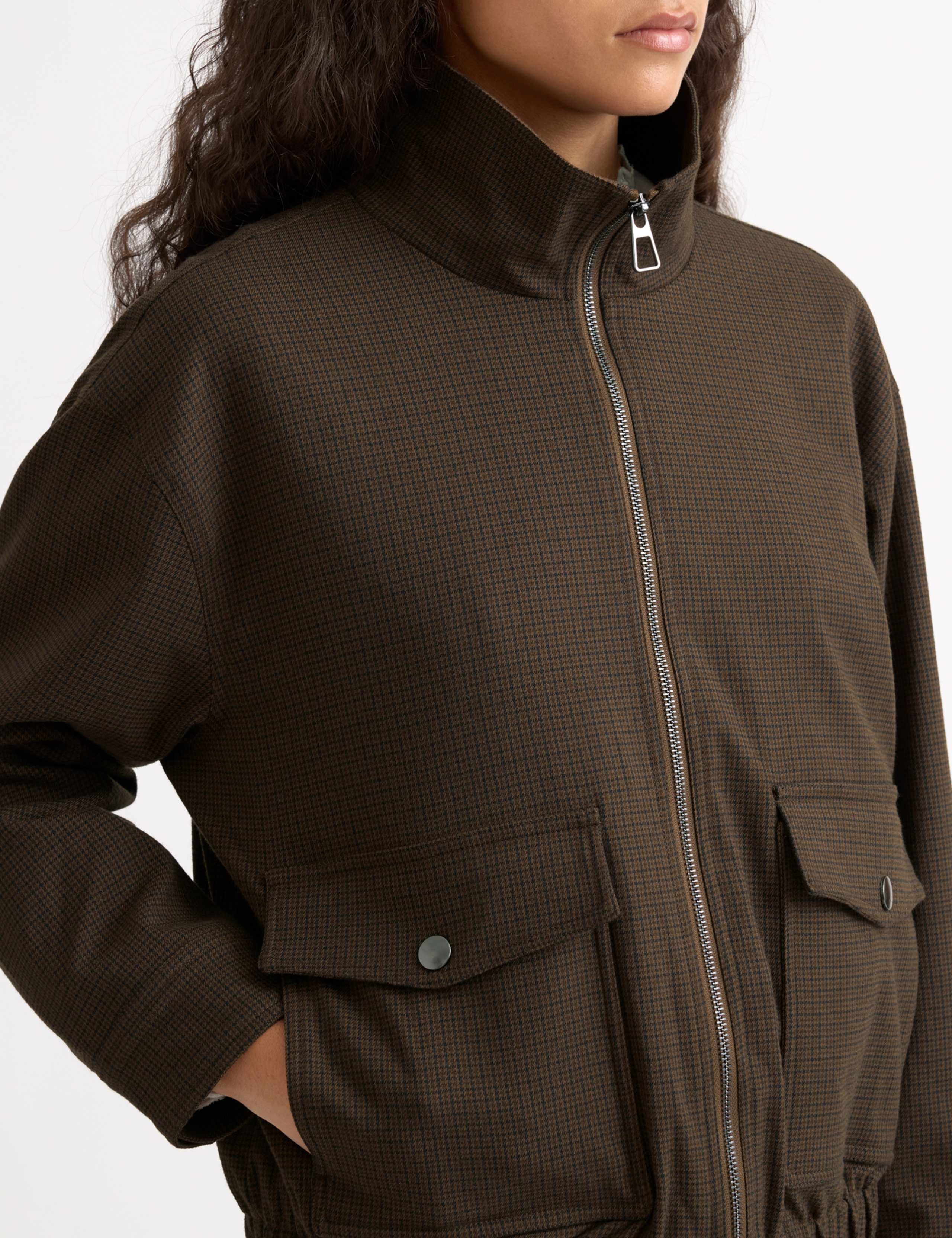 Checked Bomber Jacket 3 of 5