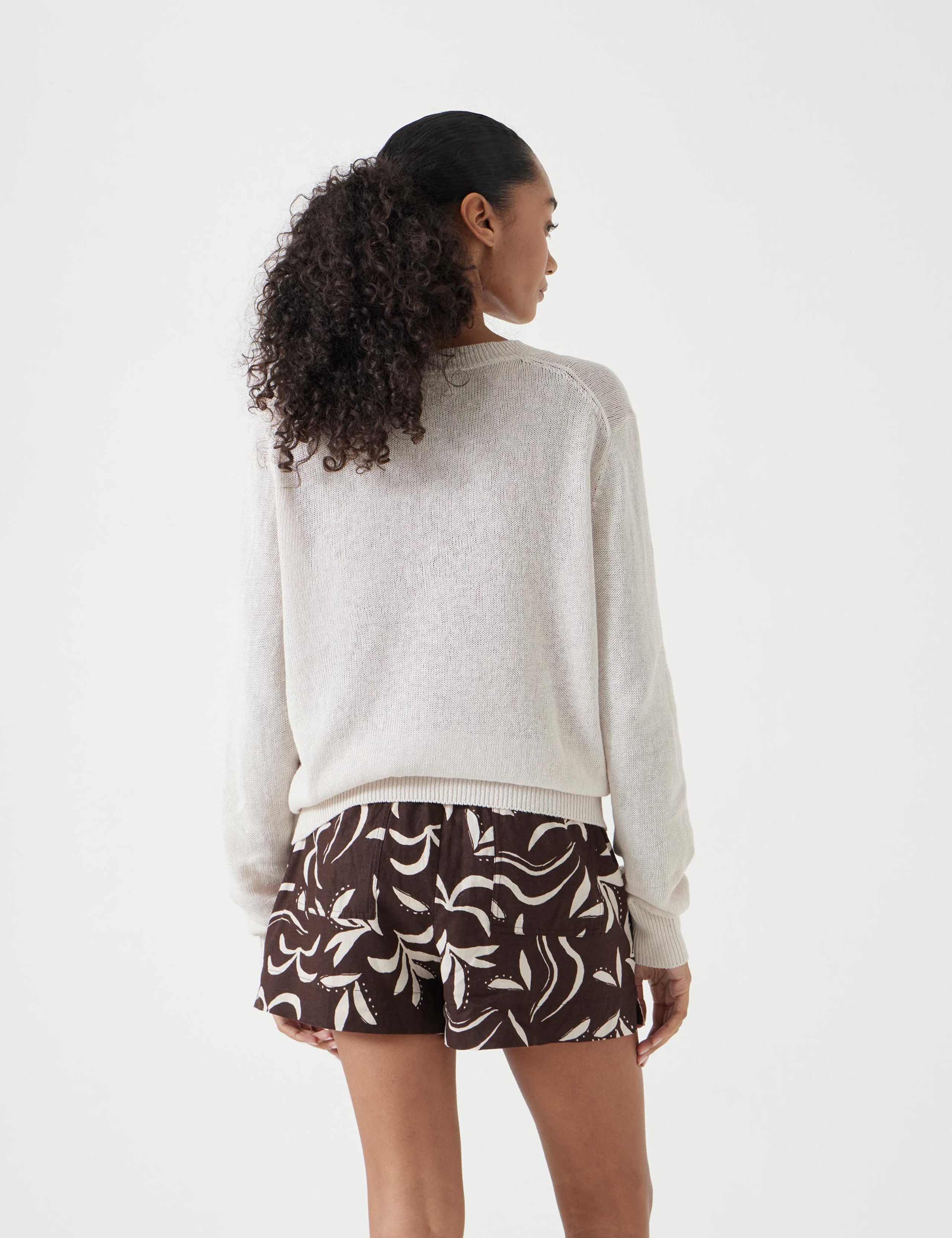 Linen Blend V-Neck Jumper 6 of 6