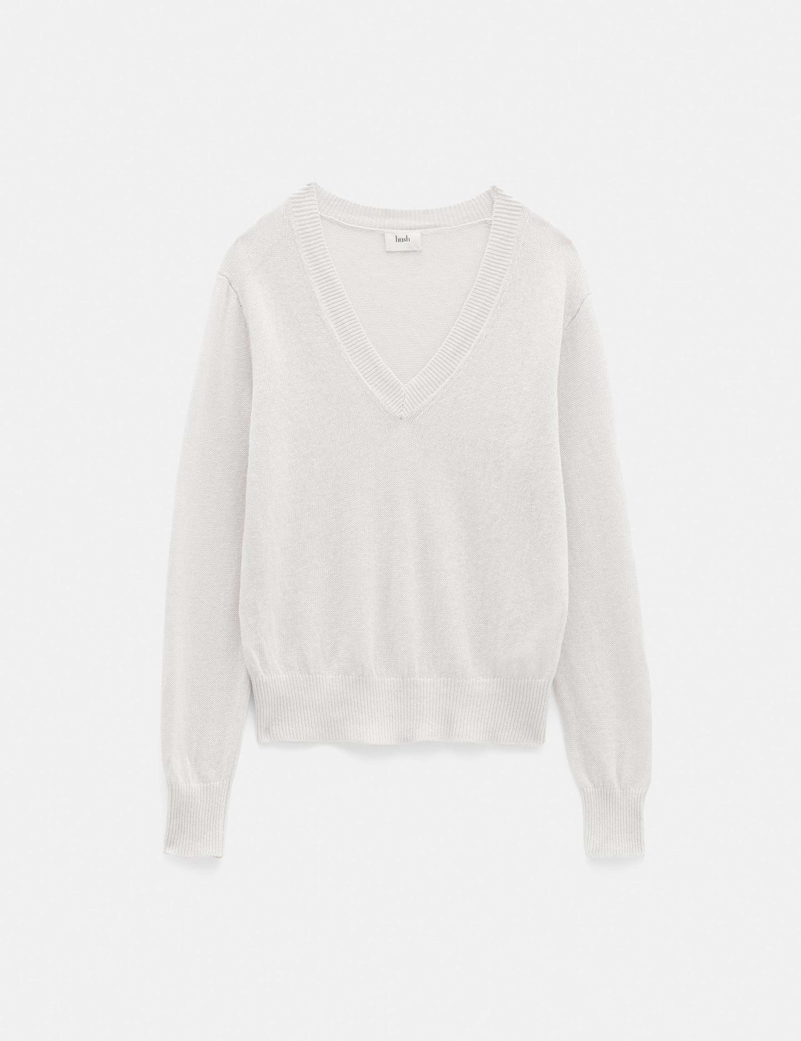 Linen Blend V-Neck Jumper 2 of 6