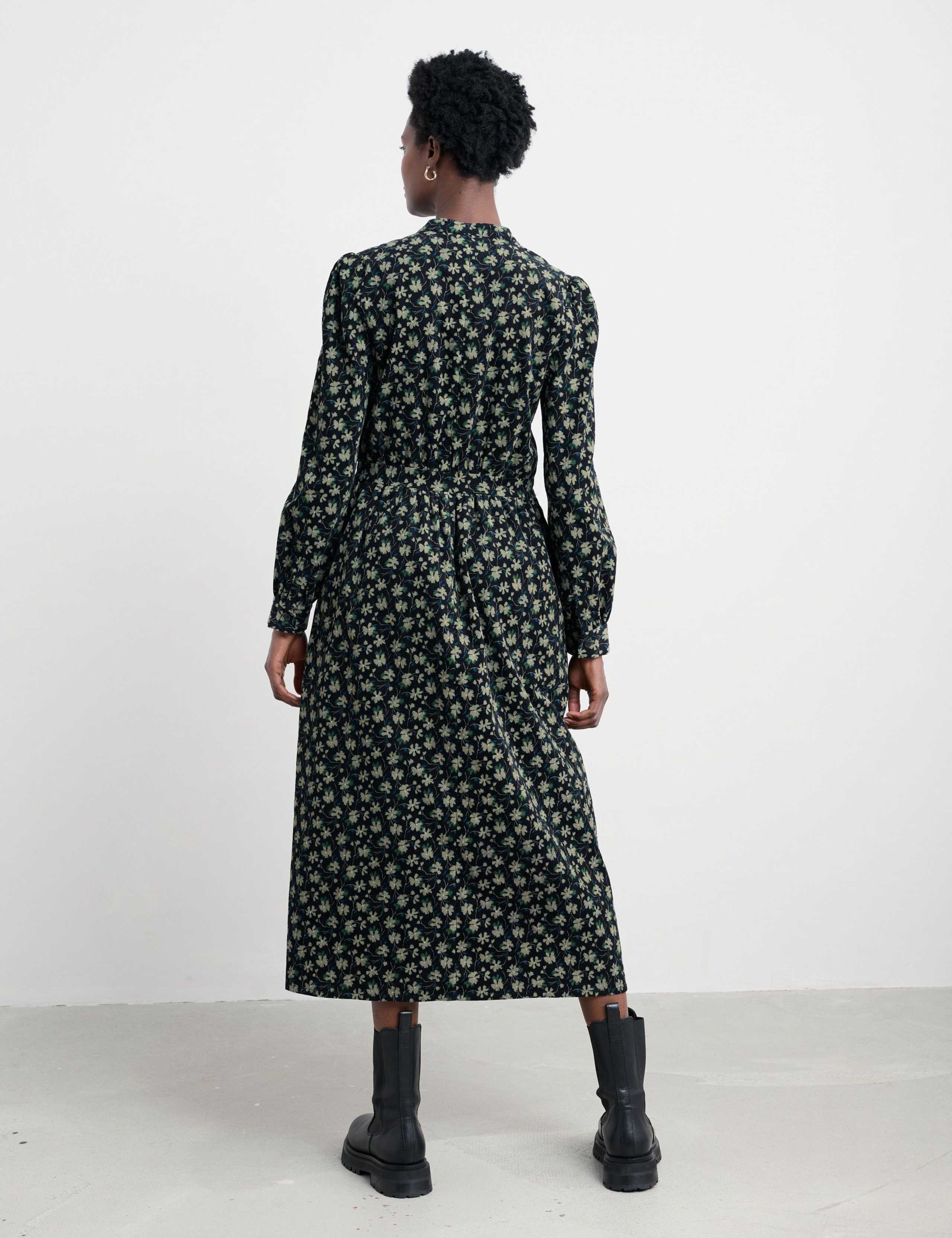 Pure Cotton Floral Midi Waisted Dress 3 of 5