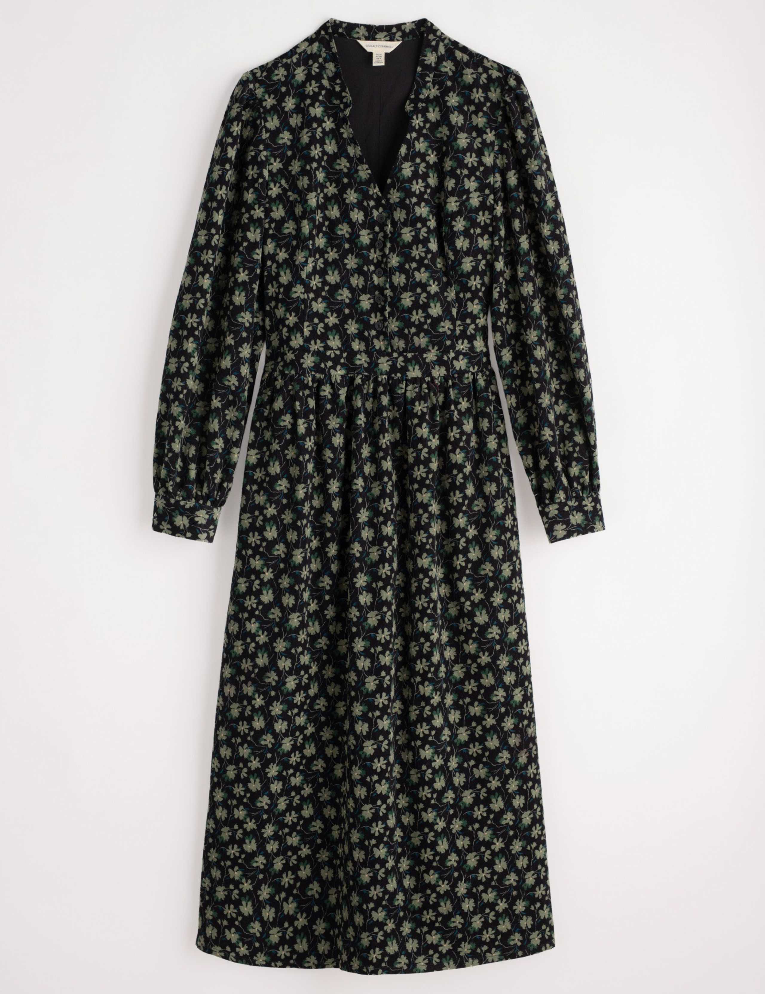 Pure Cotton Floral Midi Waisted Dress 2 of 5