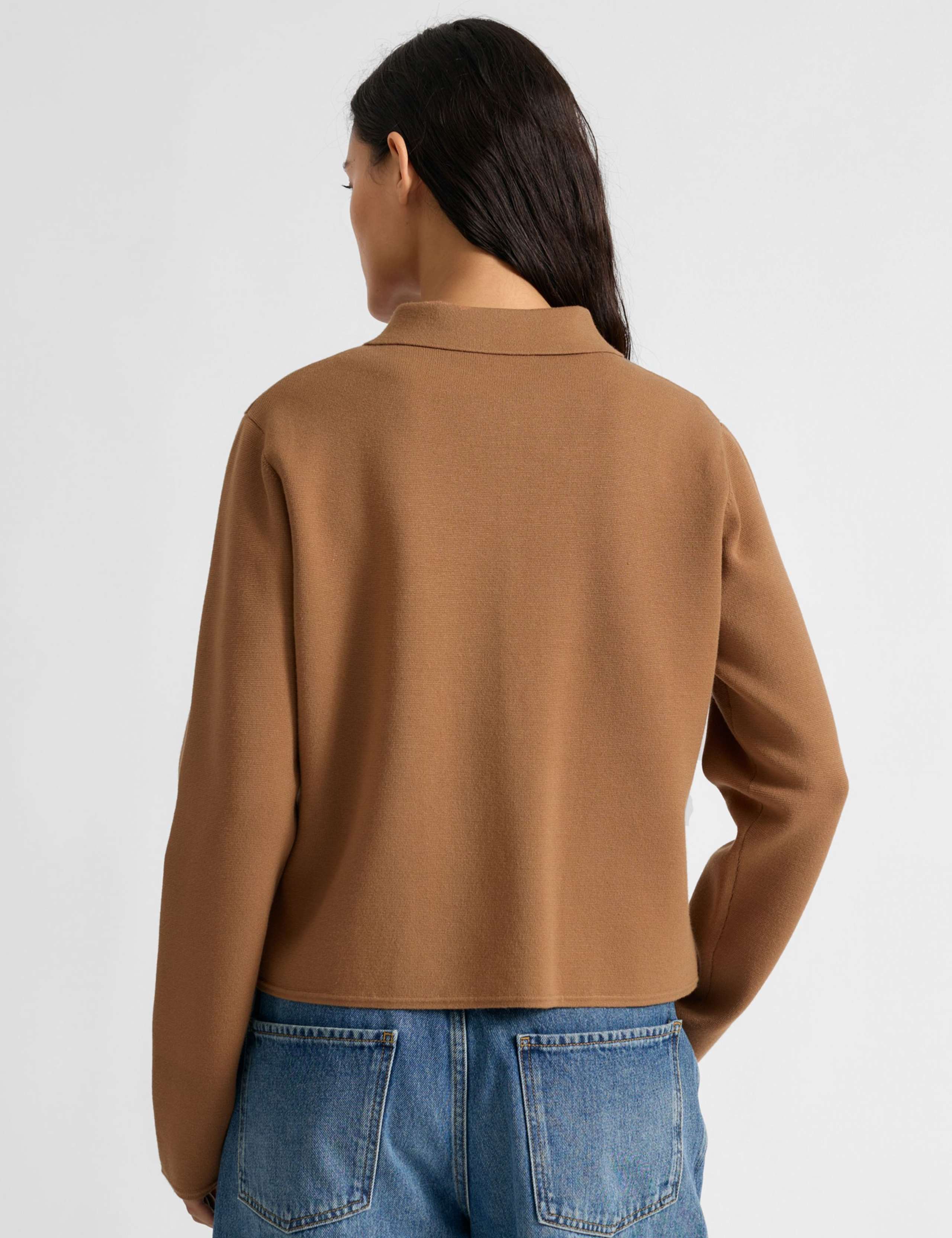 Collared Short Knitted Jacket 4 of 5