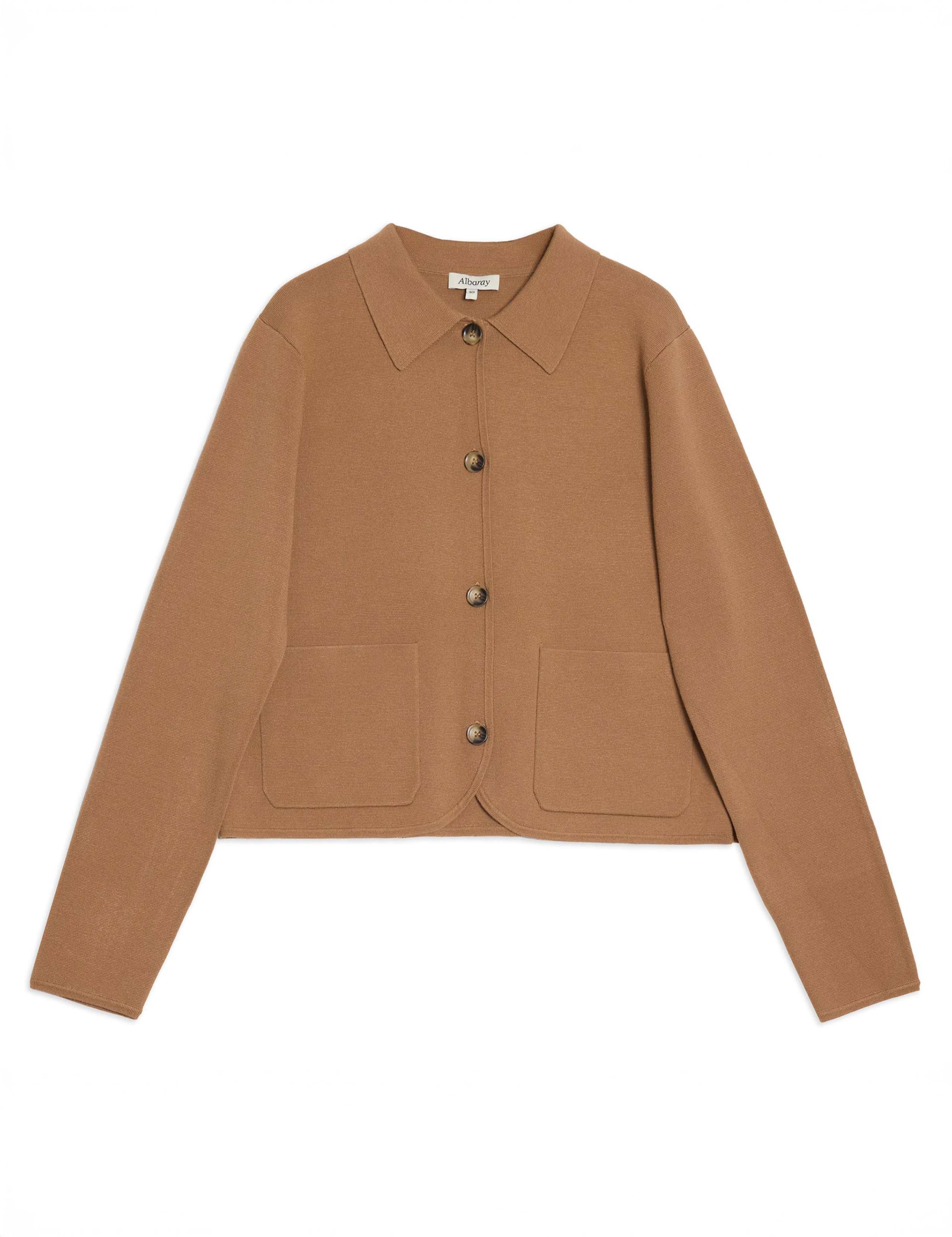 Collared Short Knitted Jacket 2 of 5