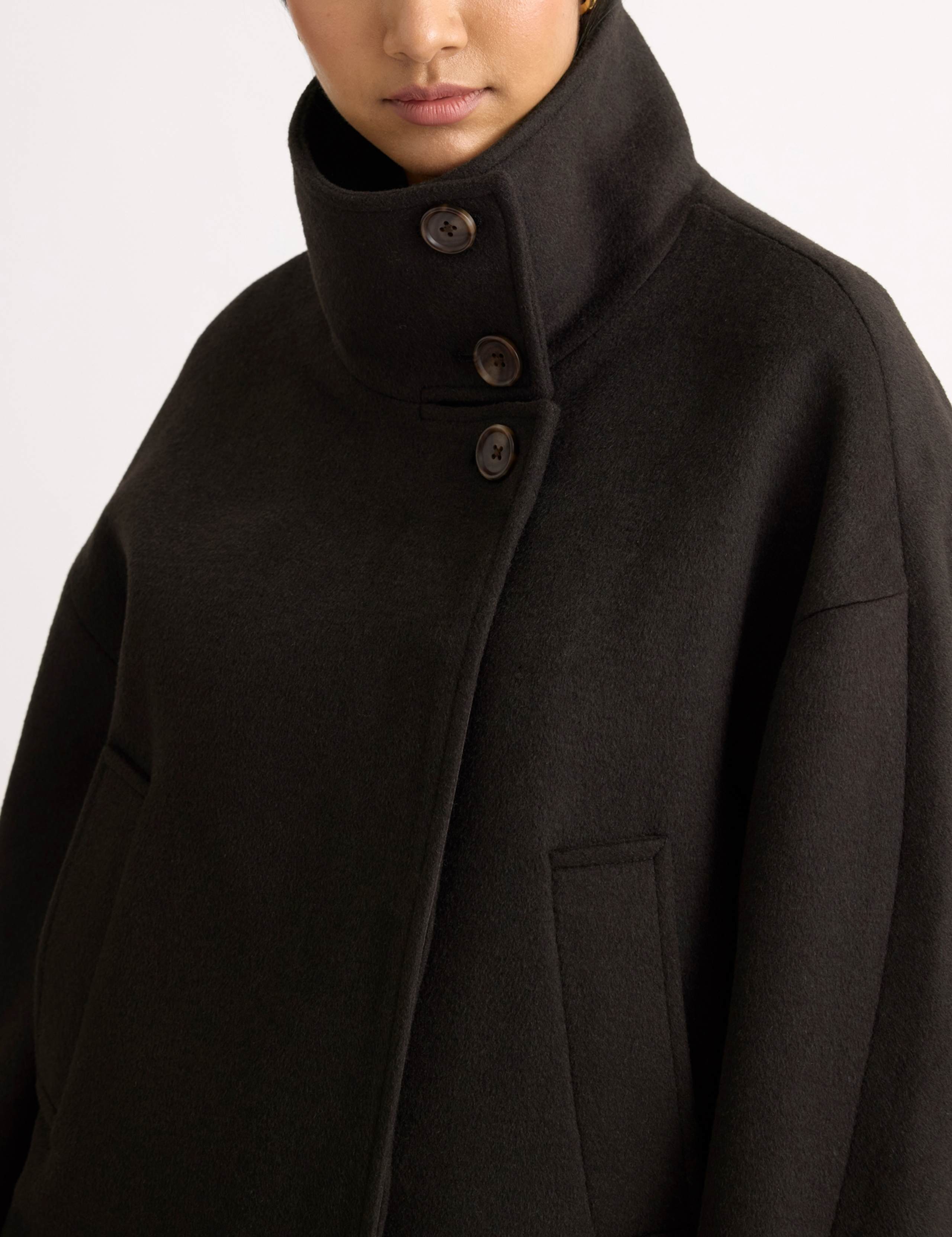 Wool Blend Funnel Neck Jacket 3 of 6