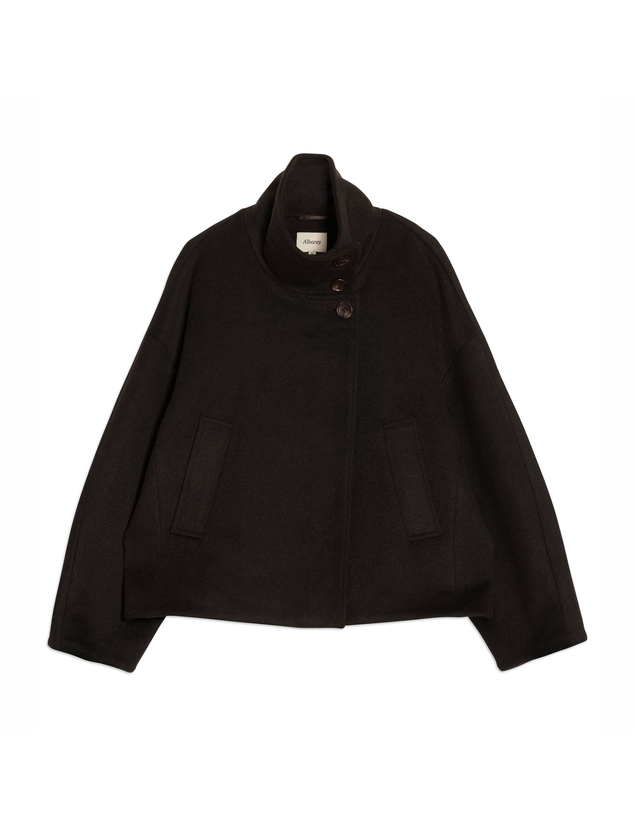 Wool Blend Funnel Neck Jacket 2 of 6