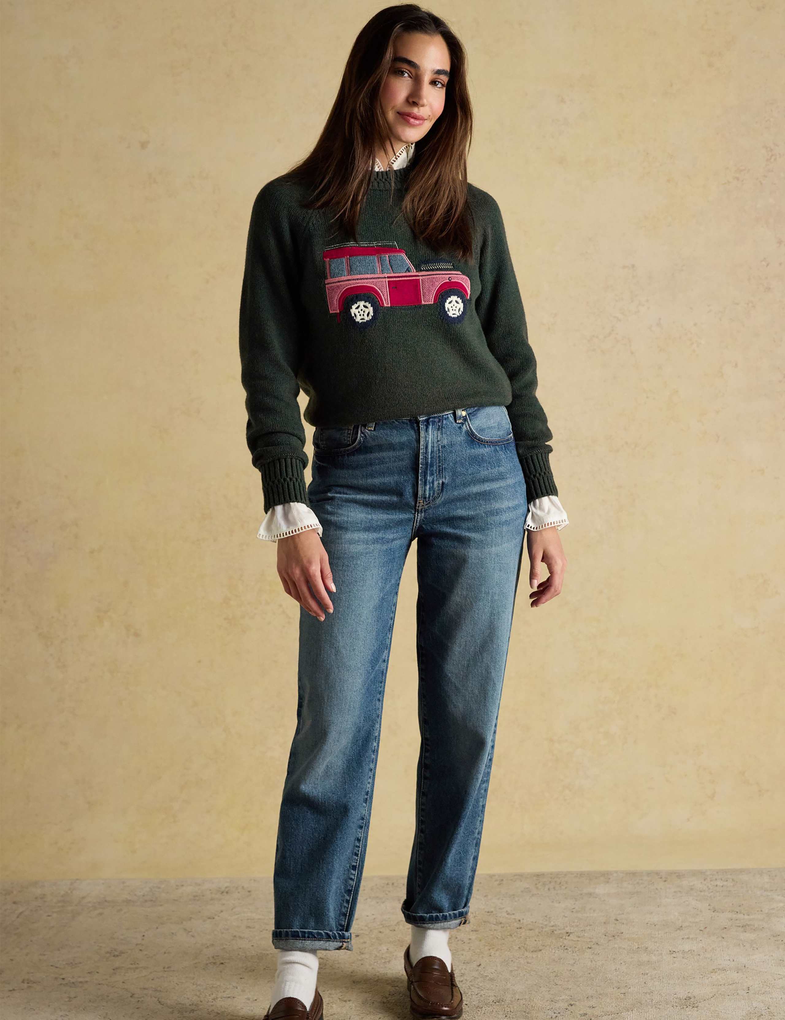 Cotton Rich Intarsia 4x4 Jumper with Wool 3 of 9